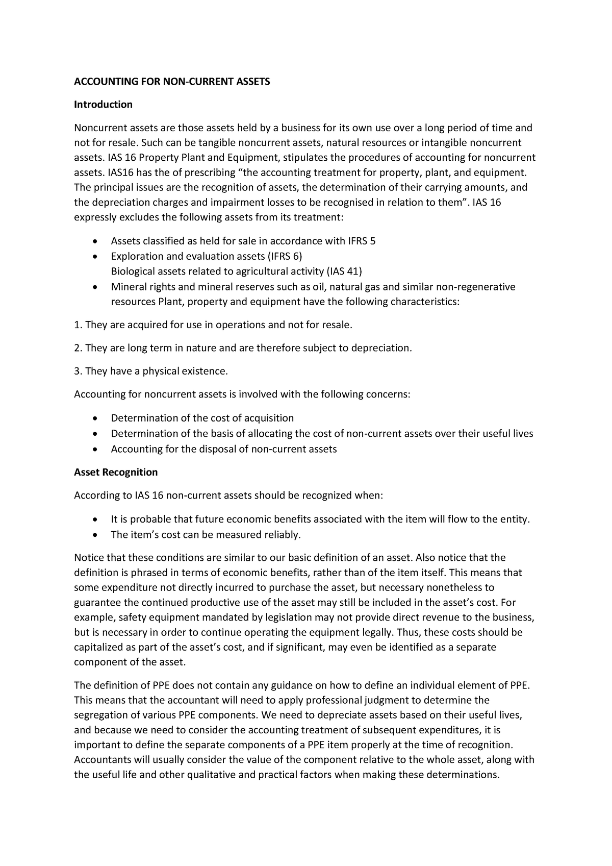 Accounting FOR NON- Current Assets - ACCOUNTING FOR NON-CURRENT ASSETS ...