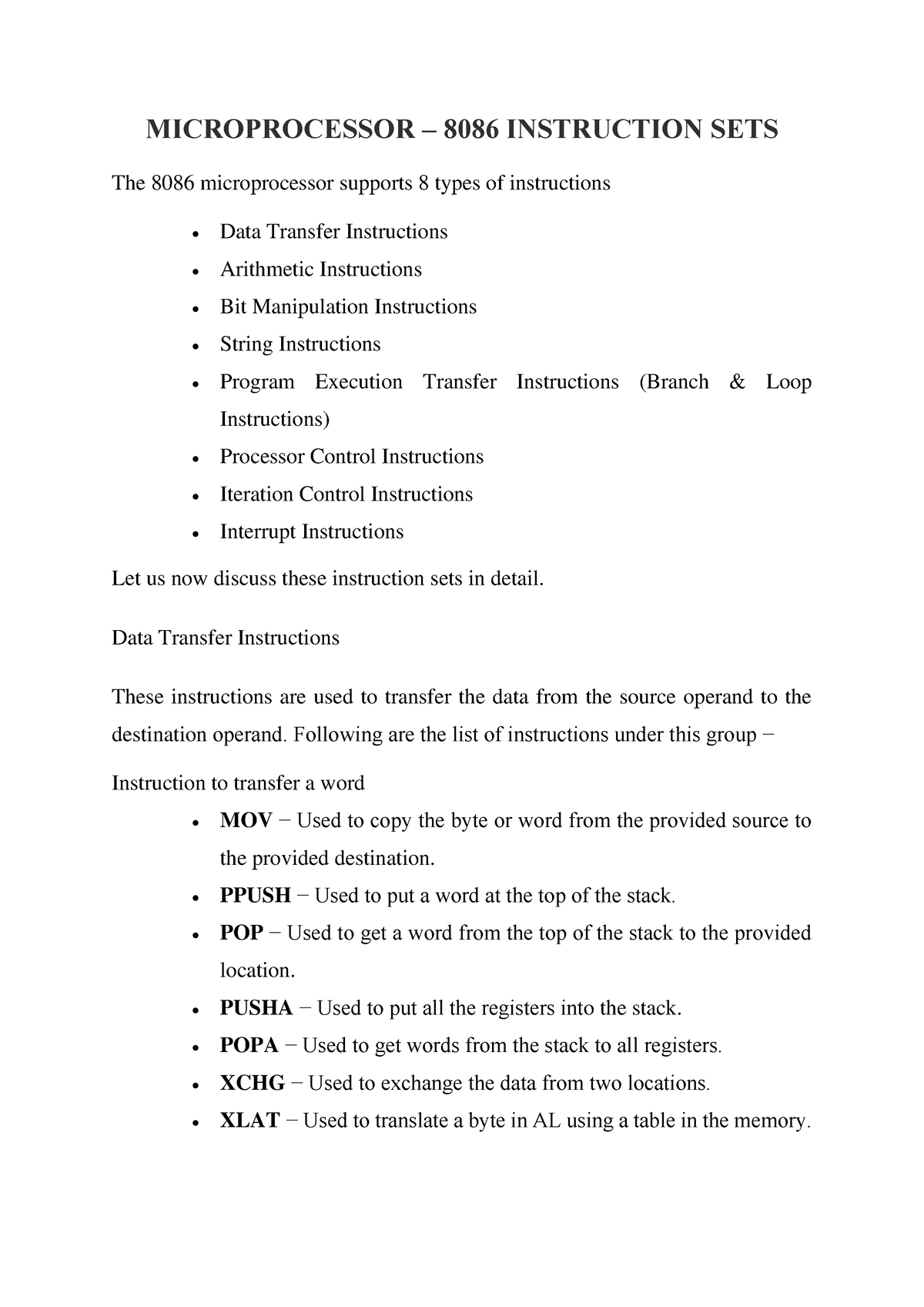 instruction-set-of-8086-microprocessor-8086-instruction-sets-the