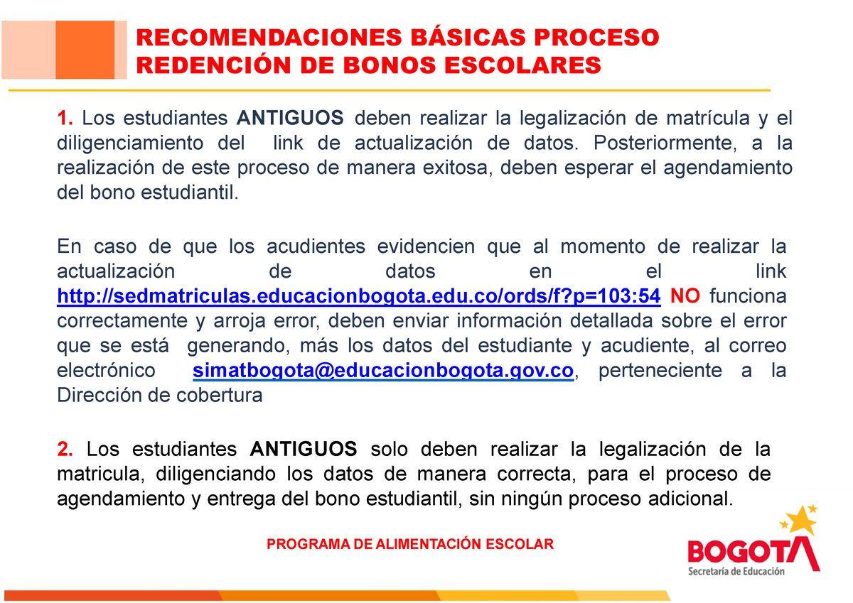 ABC Bonos Escolares alimentacion BÁSICAS PROCESO