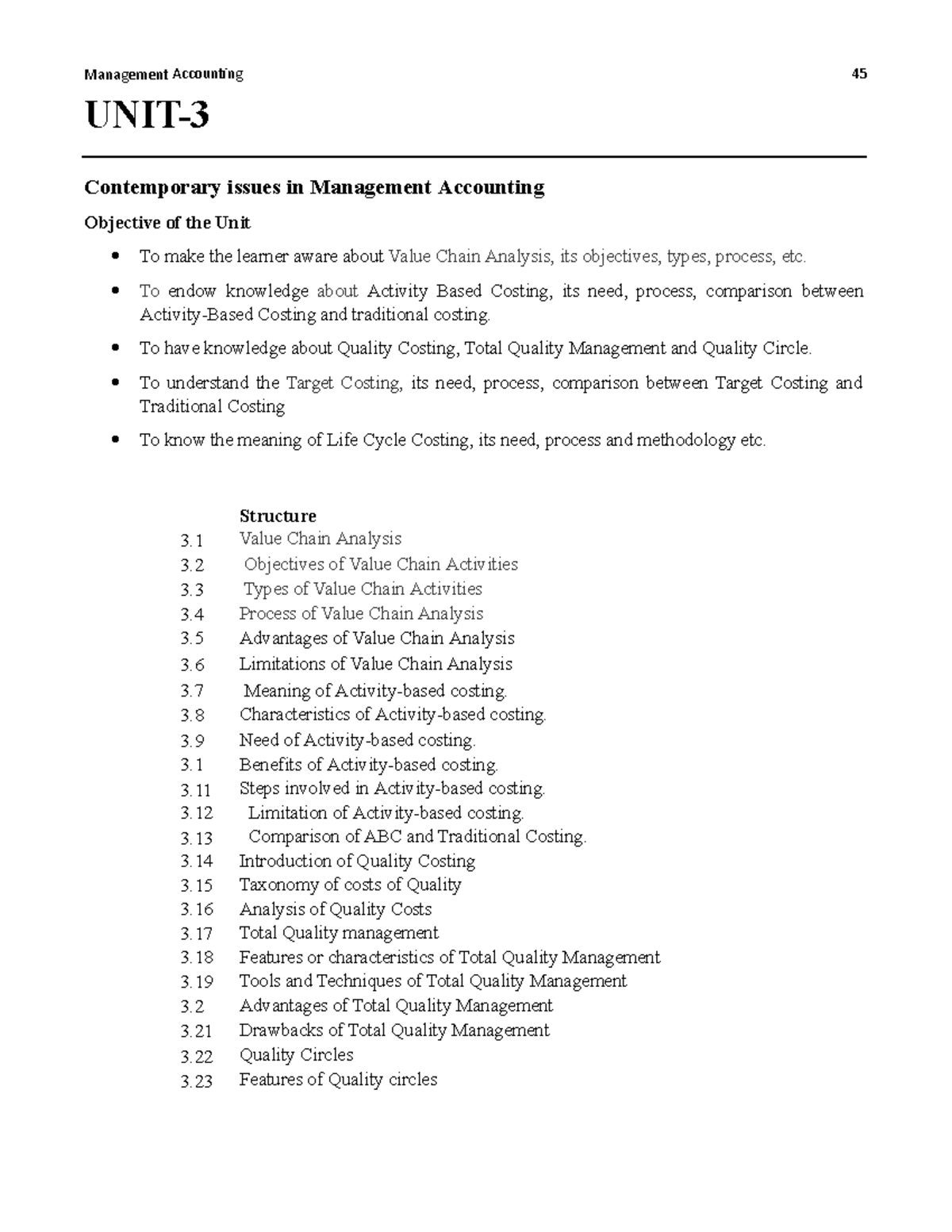 Management Accounting Contemporary Issues In Management Accounting