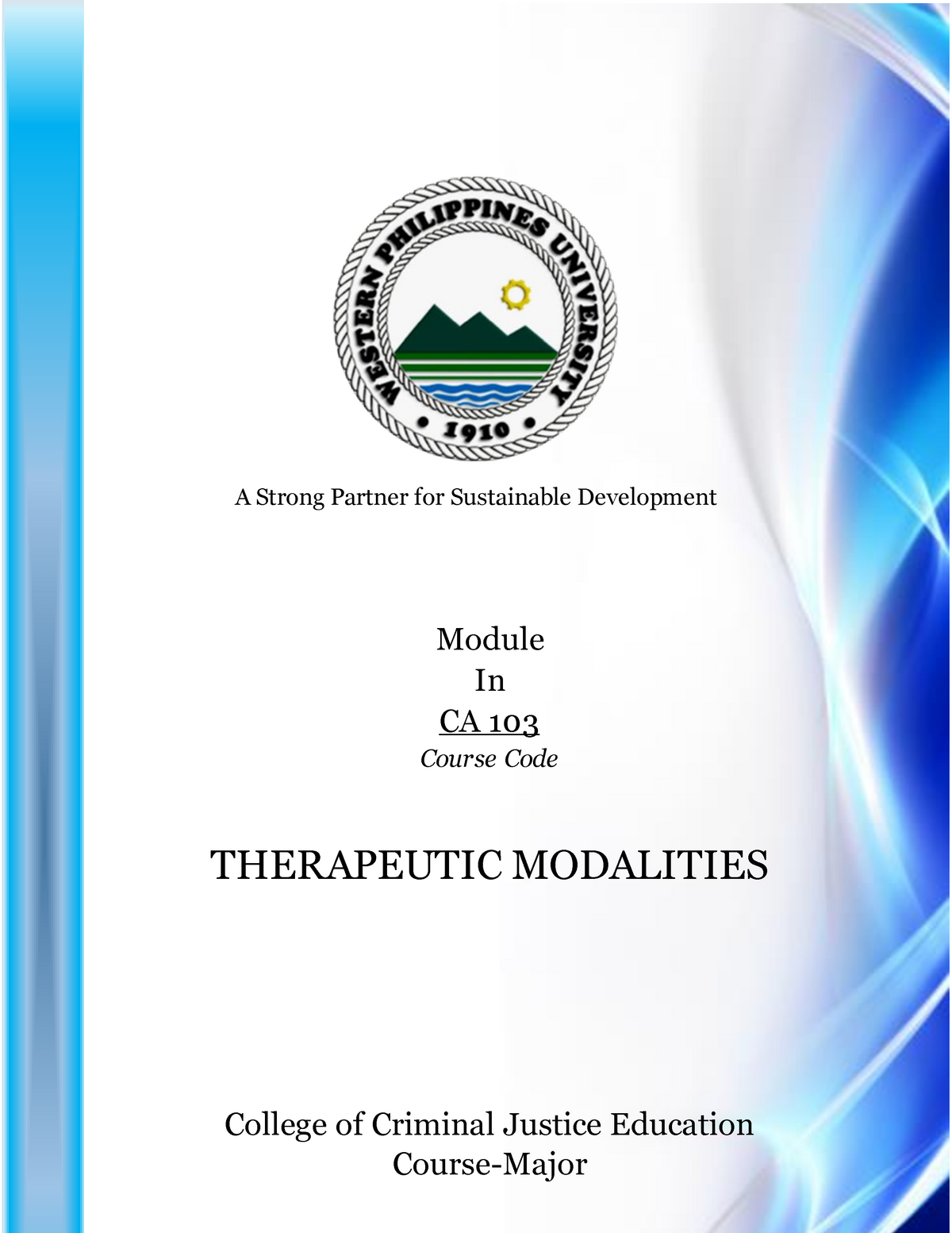 module-1-therapeutic-modalities-module-in-ca-103-course-code