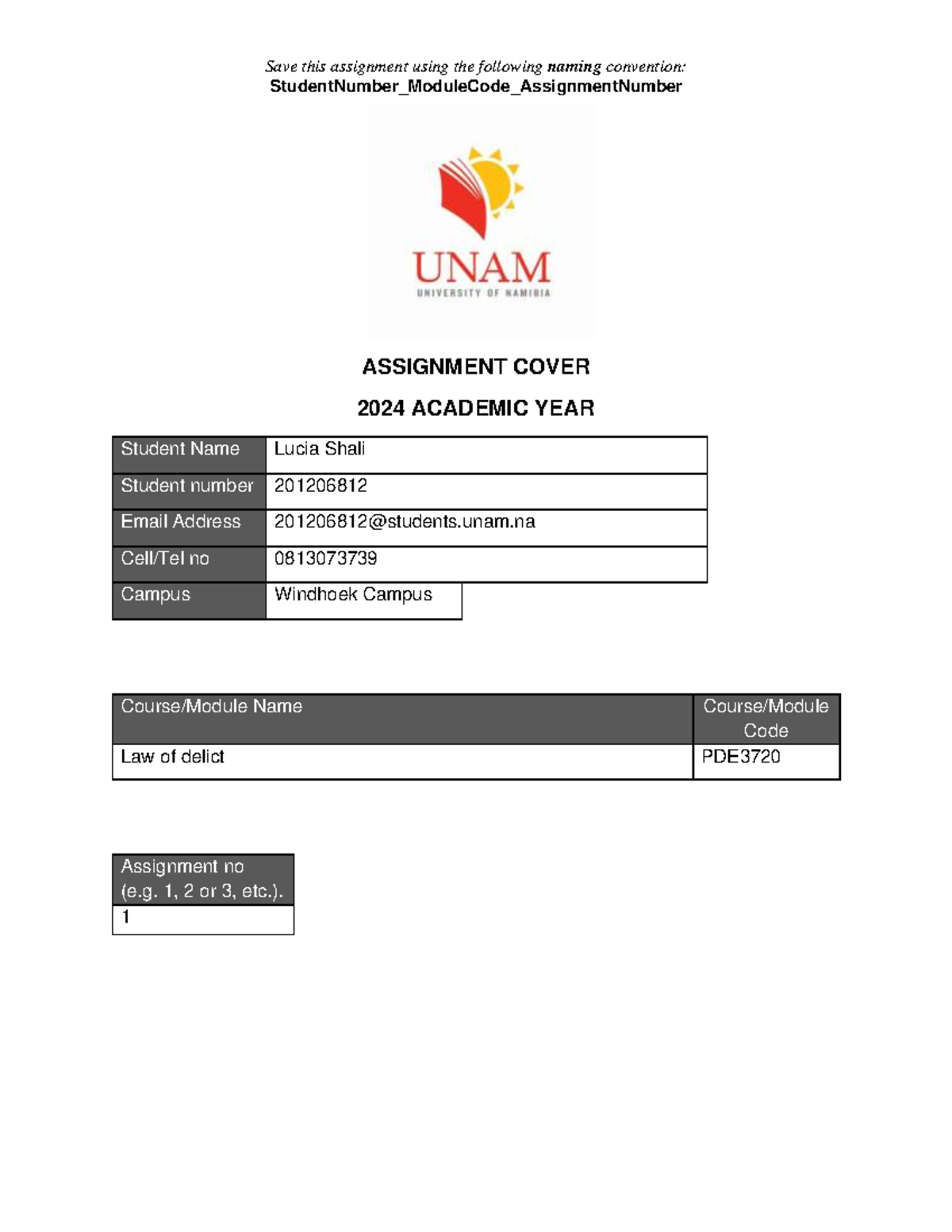 law of delict assignment