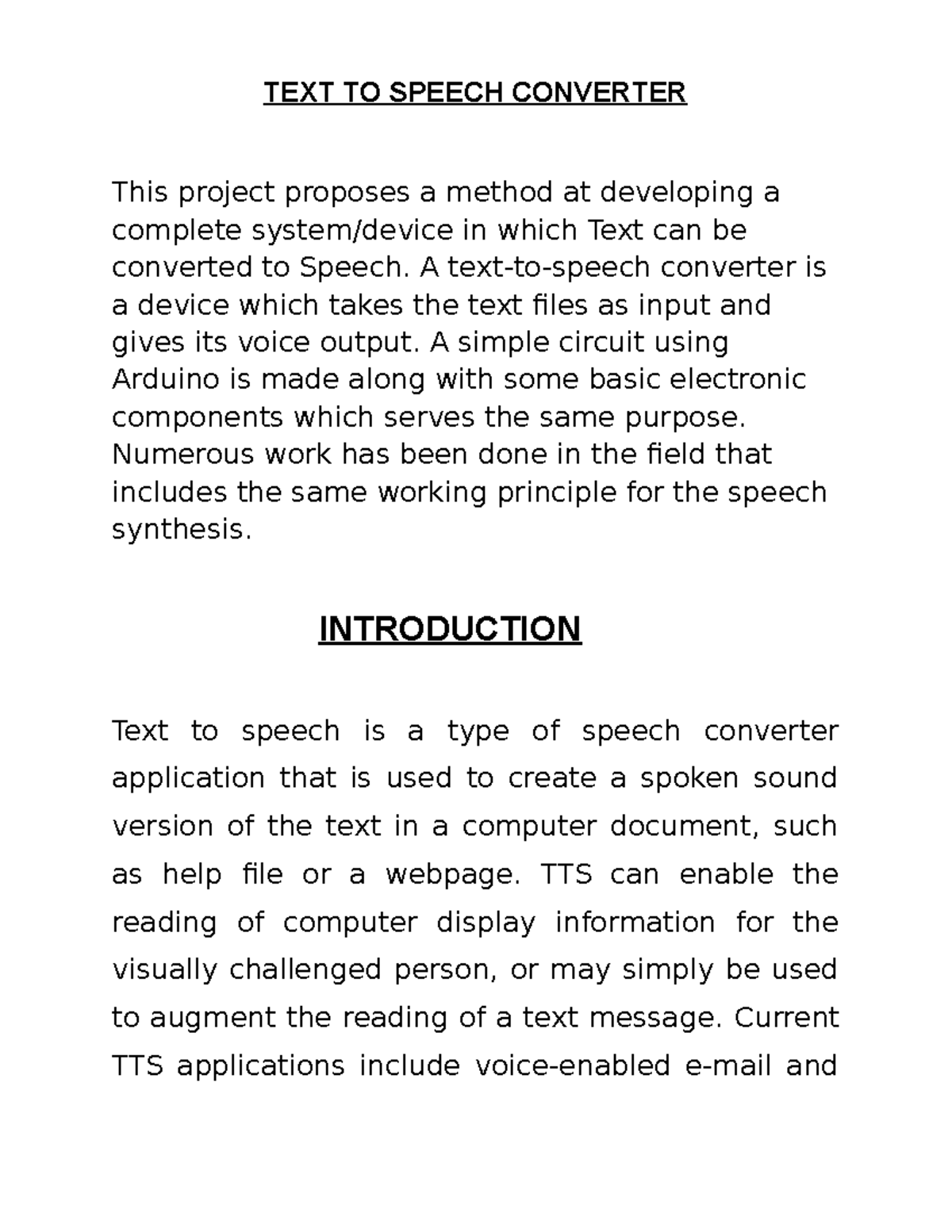 TEXT TO Speech Converter - TEXT TO SPEECH CONVERTER This project ...