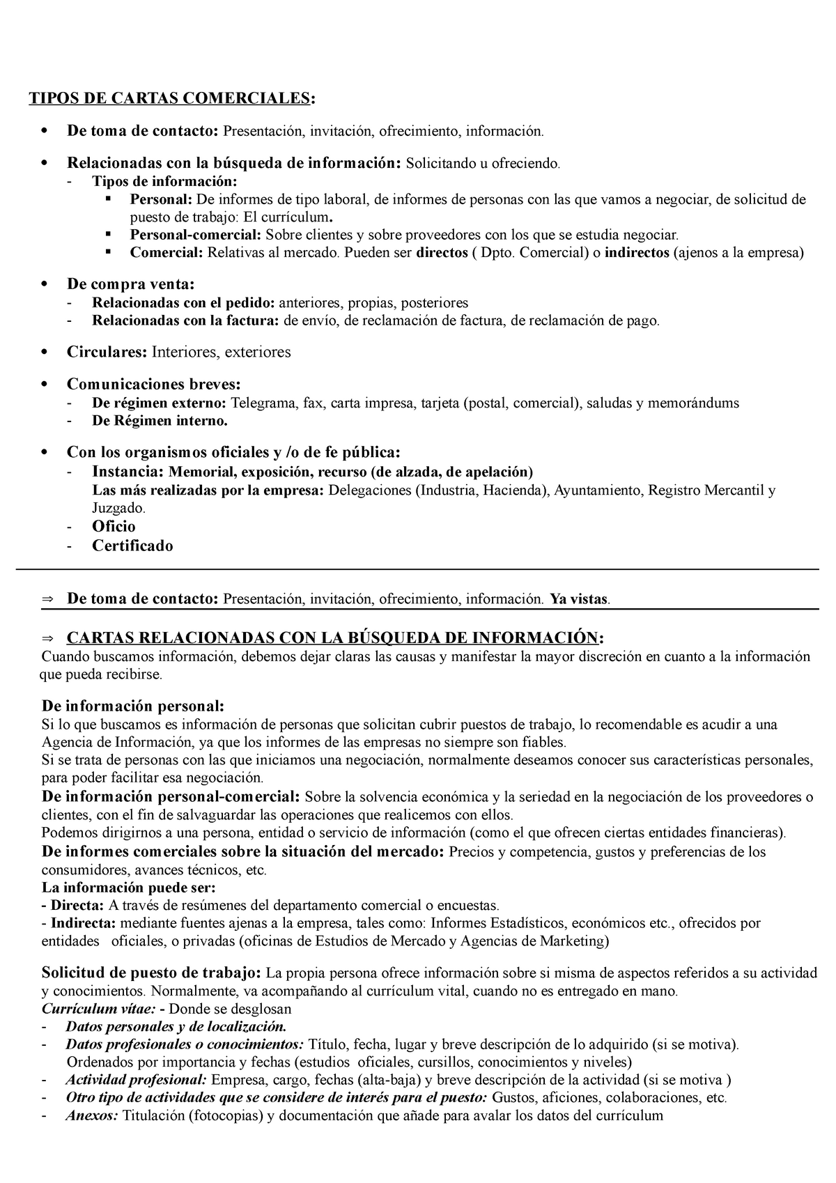 Tipos De Cartas Comerciales Tipos De Cartas Comerciales De Toma De Contacto Presentación 5208