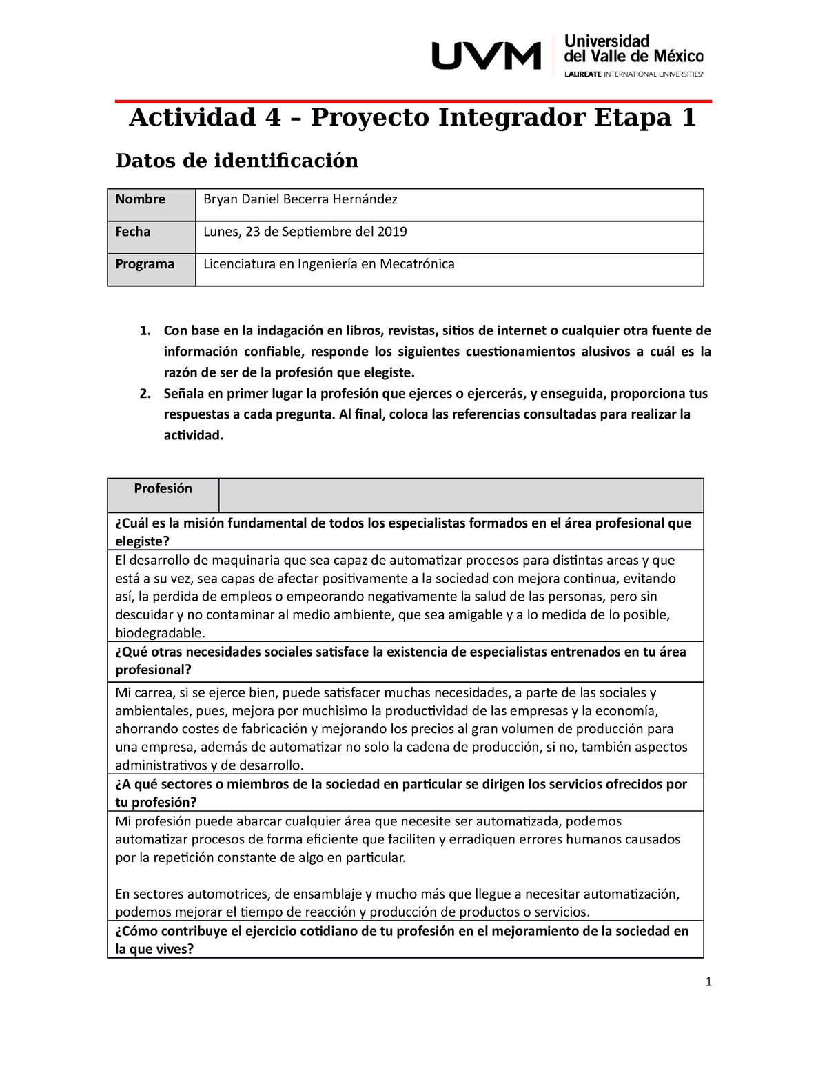 A4 BDBH - Actividad 4 – Proyecto Integrador Etapa 1 Datos De ...