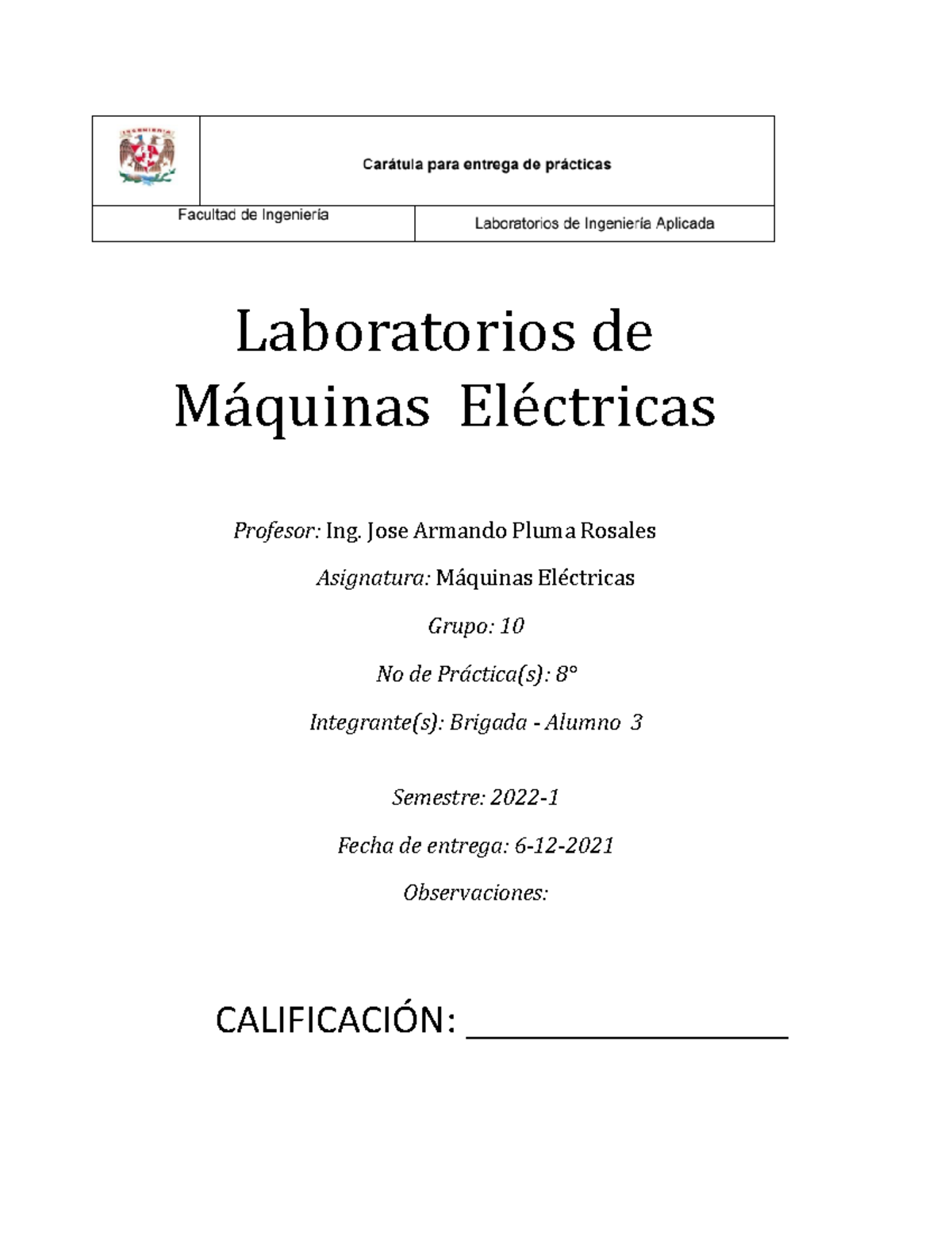 Práctica 8 Motor De Operación Continua Por Capacitor Laboratorios De