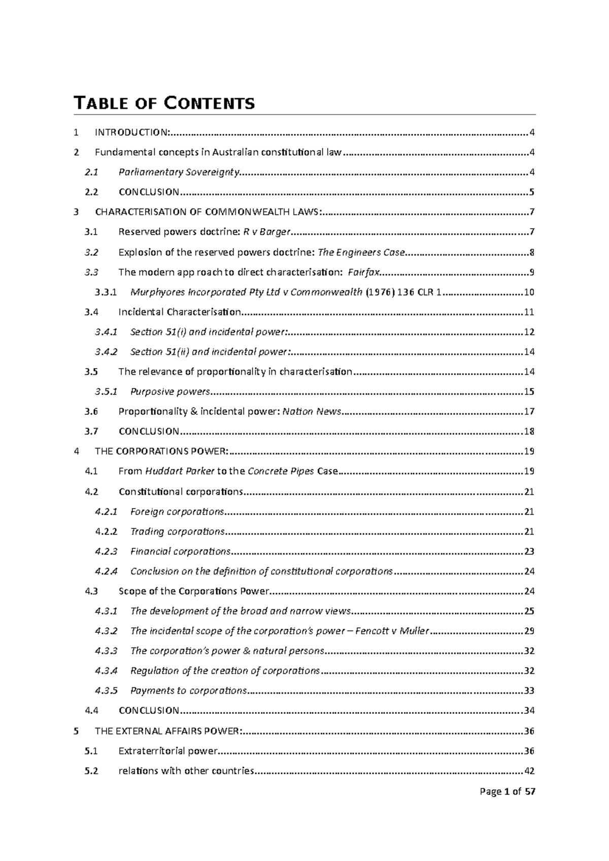 Notes - 2022 AUT CON LAW - TABLE OF CONTENTS 1 - Studocu