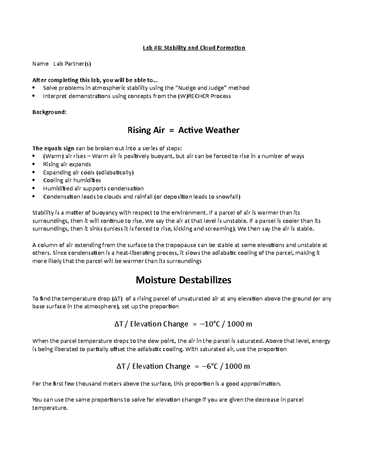 Lab 06Stability and Cloud FormationNew Lab 6 Stability and Cloud