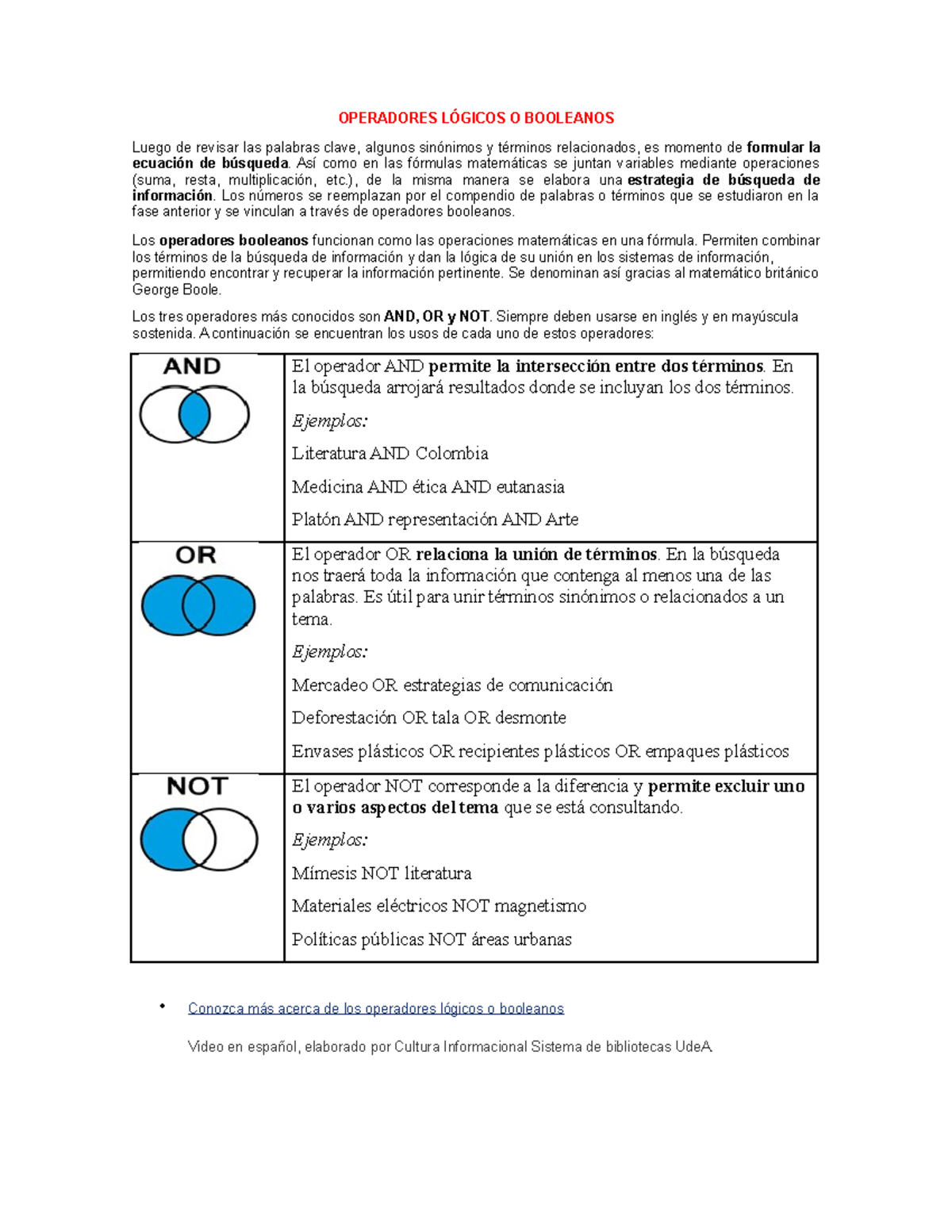 Operadores Booleanos