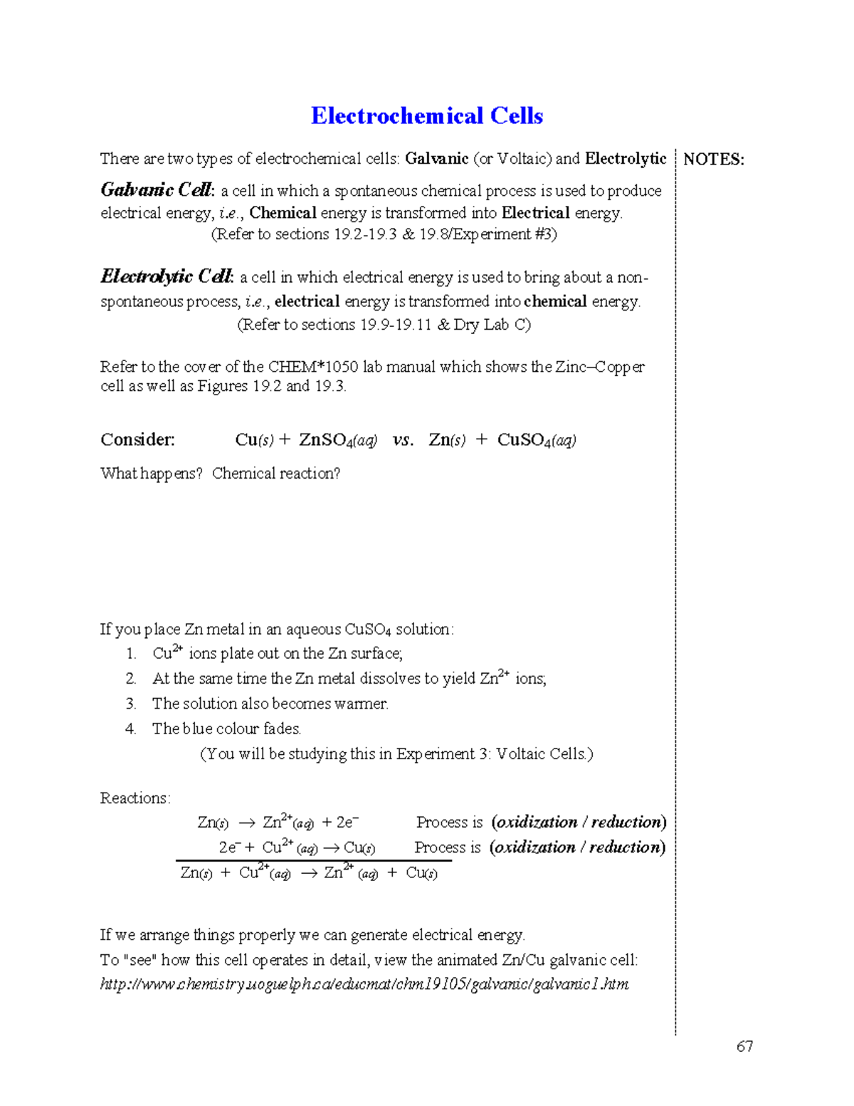 Electrochem Part 2 Electrochemical Cells There are two types of