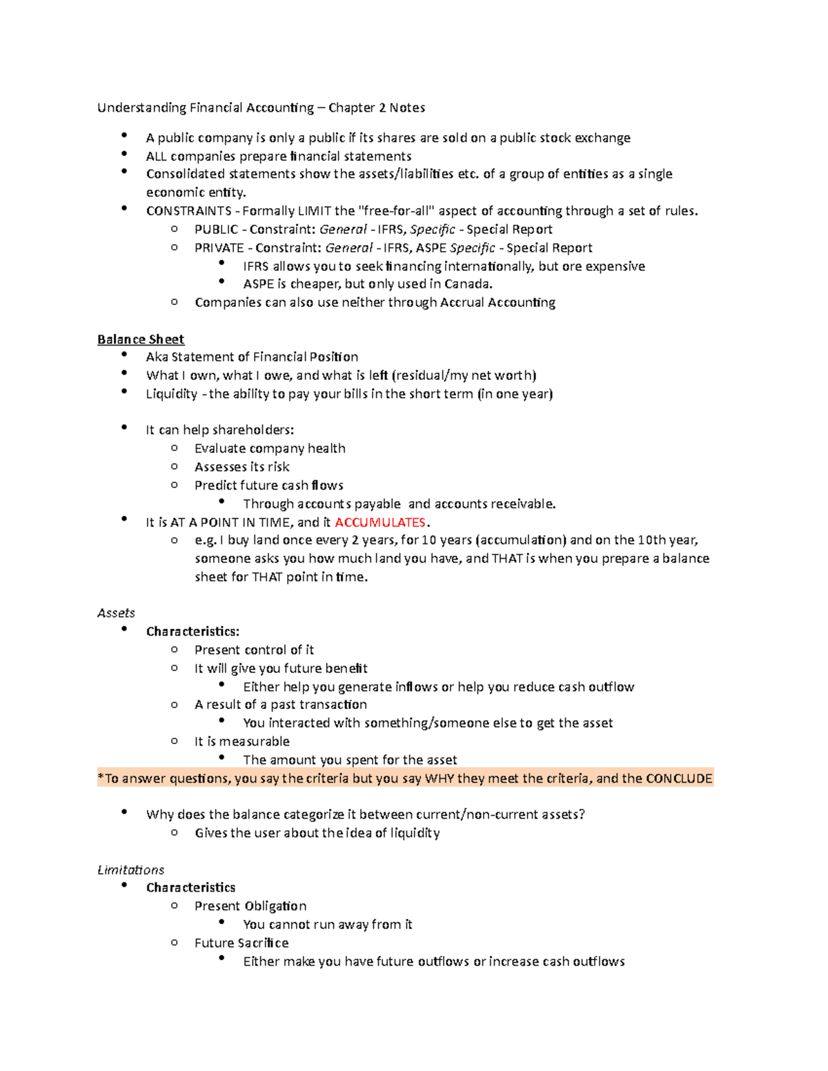 Understanding Financial Accounting - Chapter 2 Notes - Understanding ...