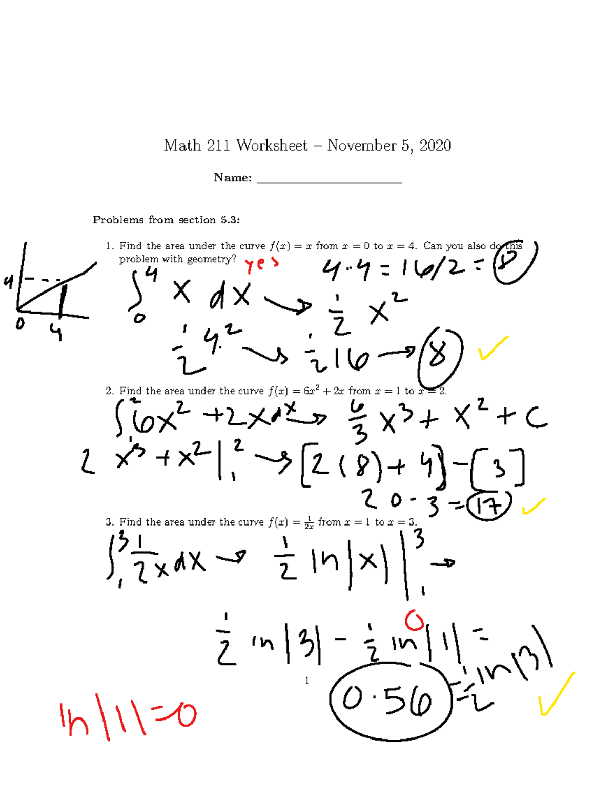 Worksheet 19 - Professor Deng - Math 211 Worksheet – November 5, 2020 ...