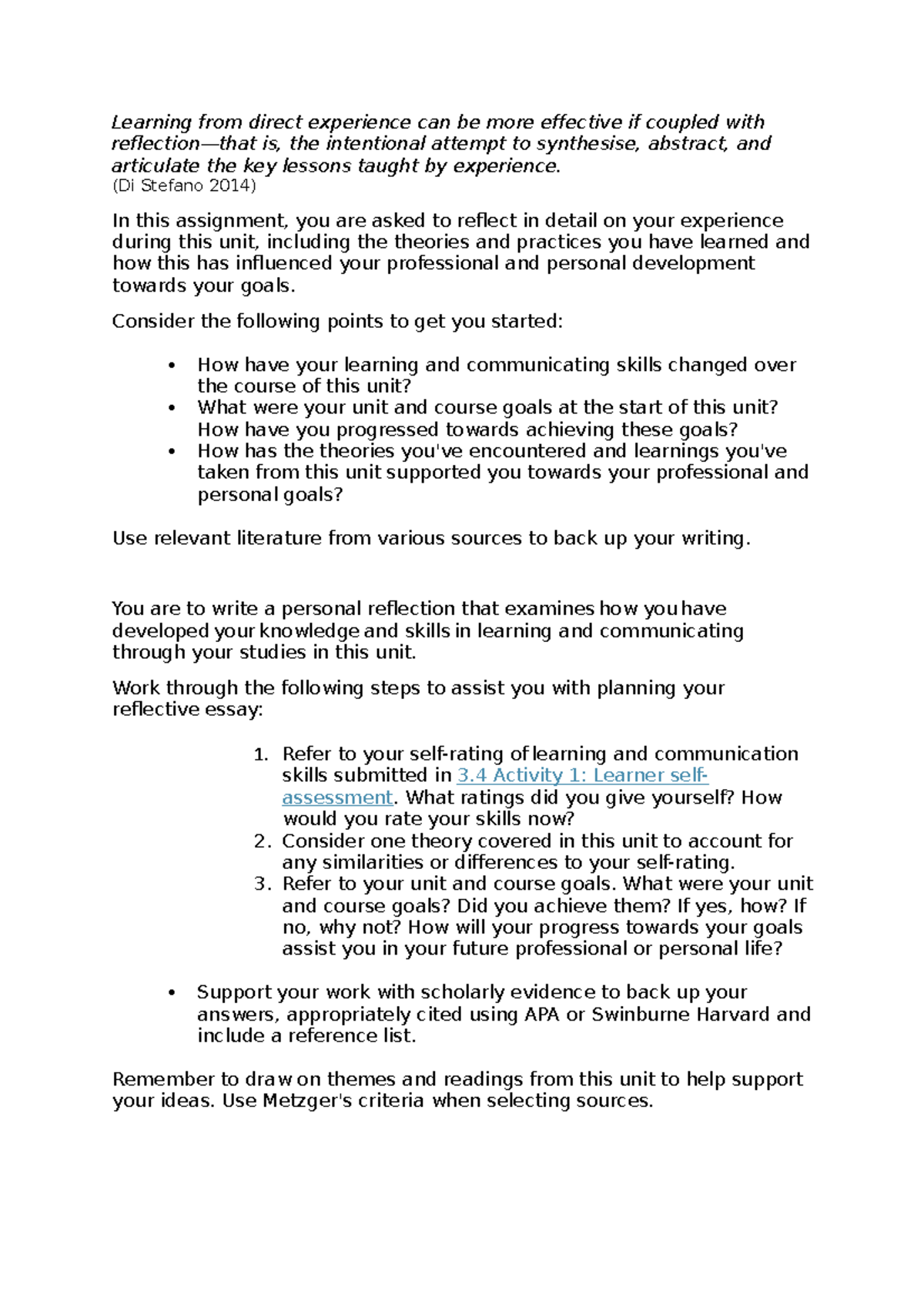 BSHS 345 Week 3 Individual Assignment Reflective Paper (New)