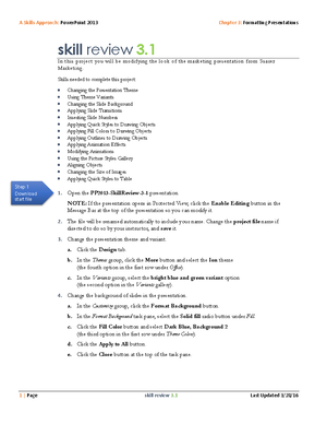 EX2013 Skill Review 5 1 instructions - A Skills Approach: Excel 2013 ...
