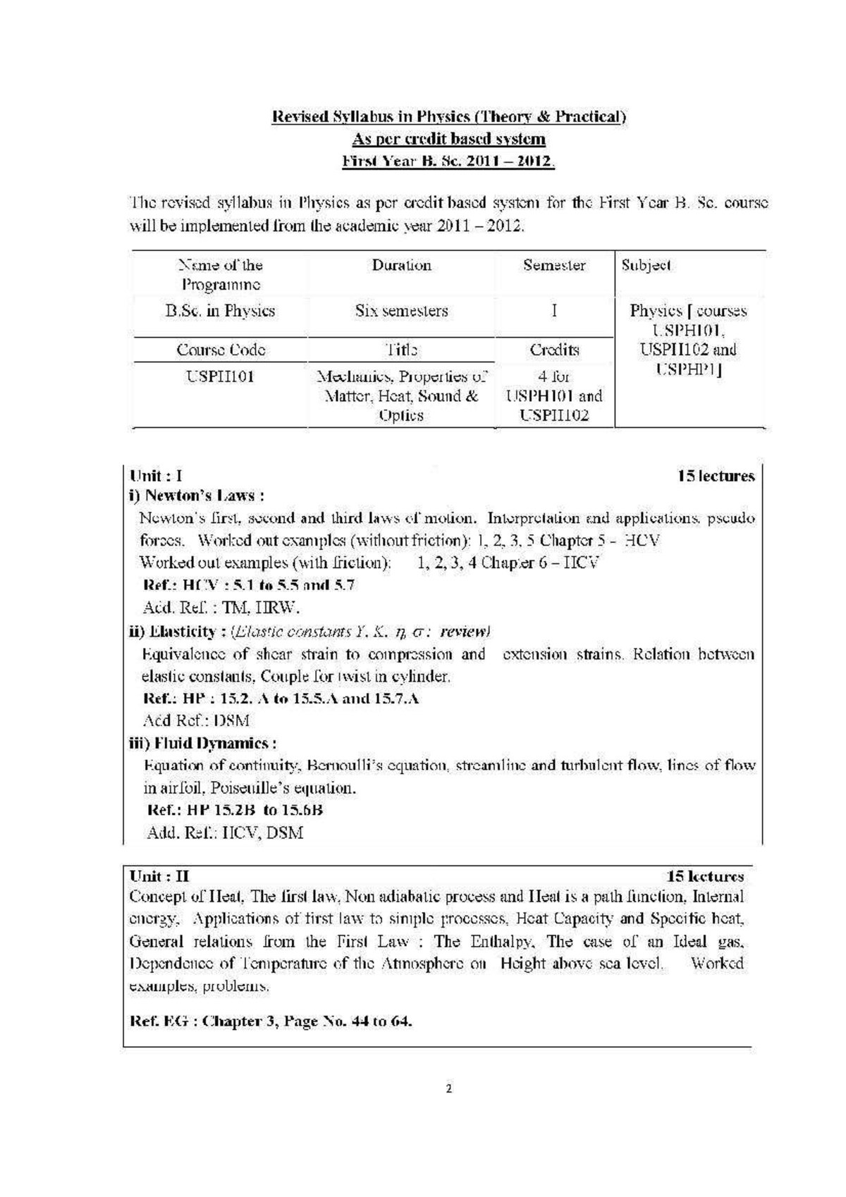 Bsc Physics Syllabus Mumbai University 1 - Physics - Studocu