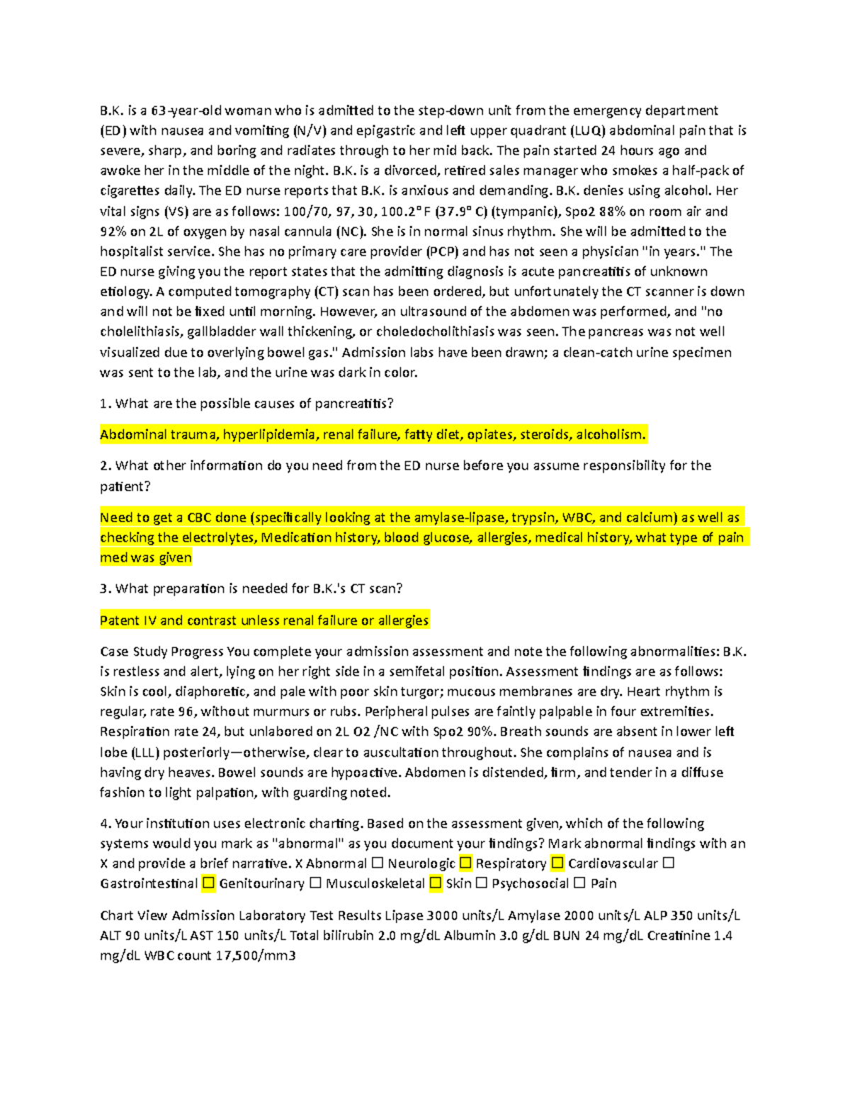 case study 51 acute pancreatitis