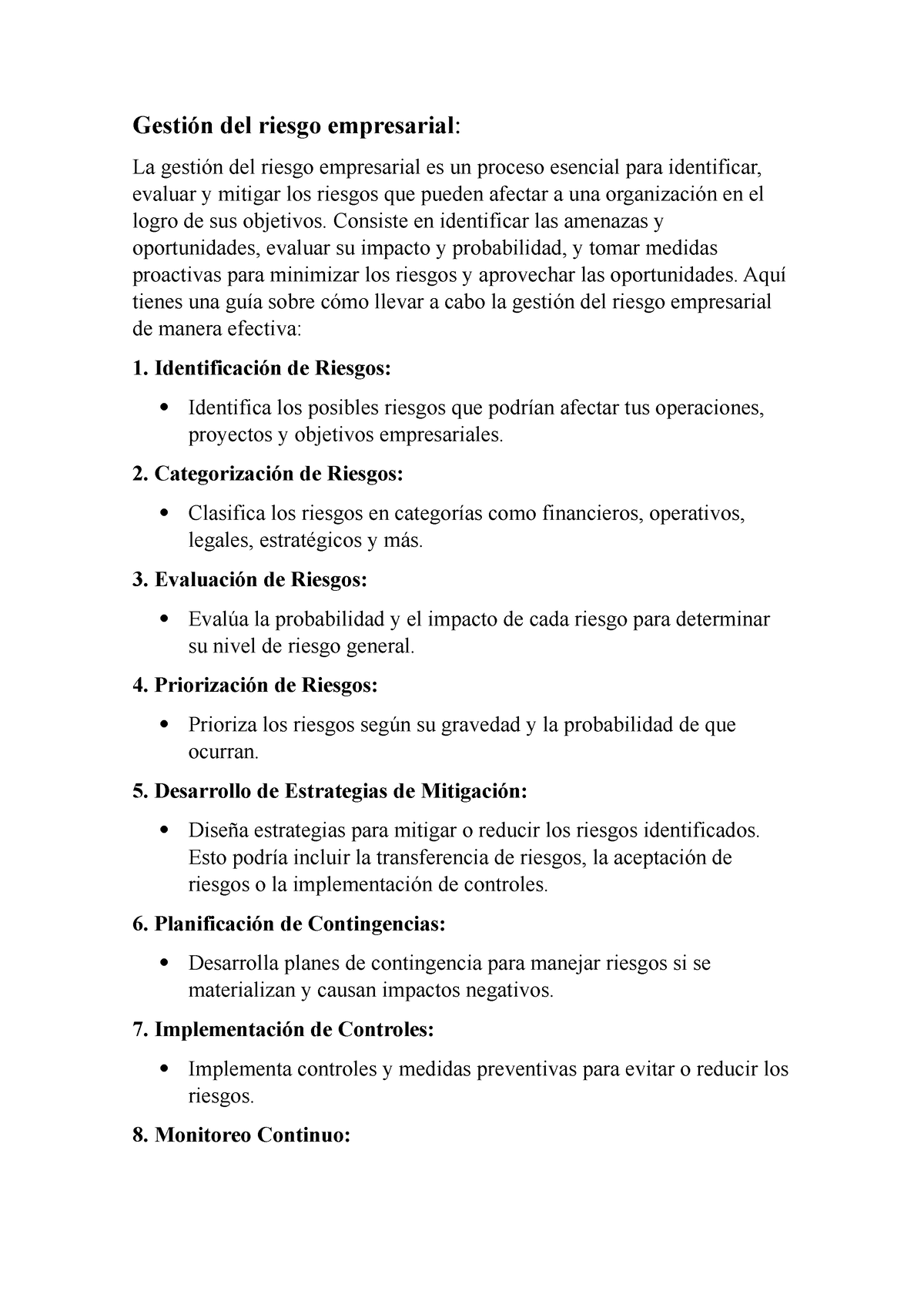 Gestión Del Riesgo Empresarial - Administración- 1 - UNICARIBE - Studocu