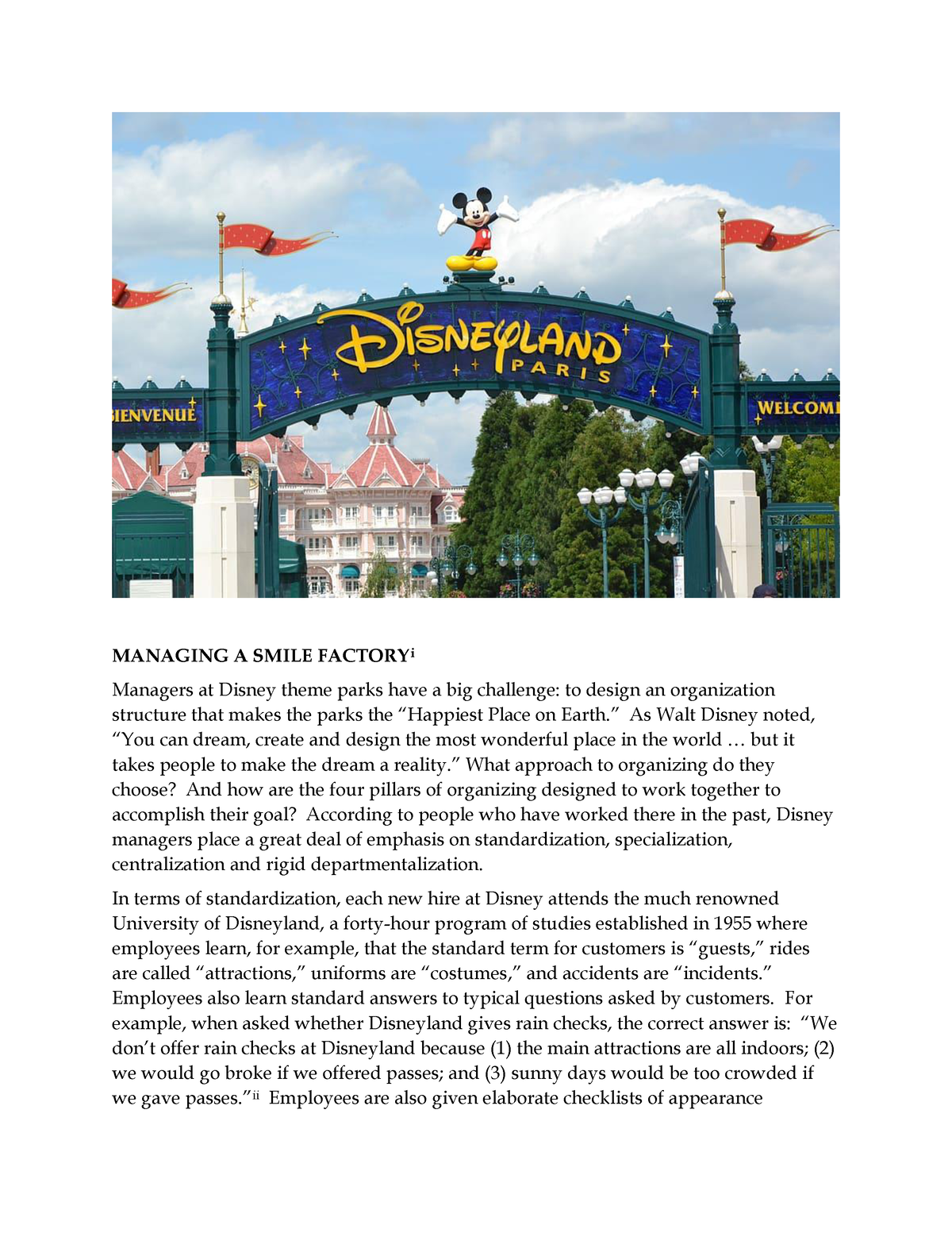 disney land case study