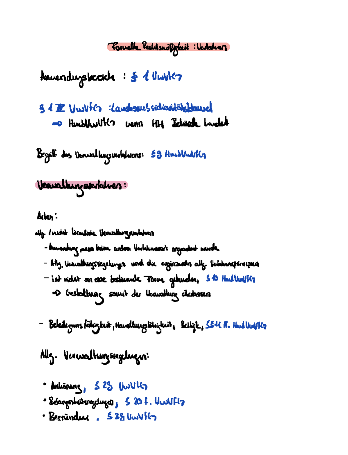 Formelle Rechtsmäßigkeit Verfahren (Verwaltungsakt
