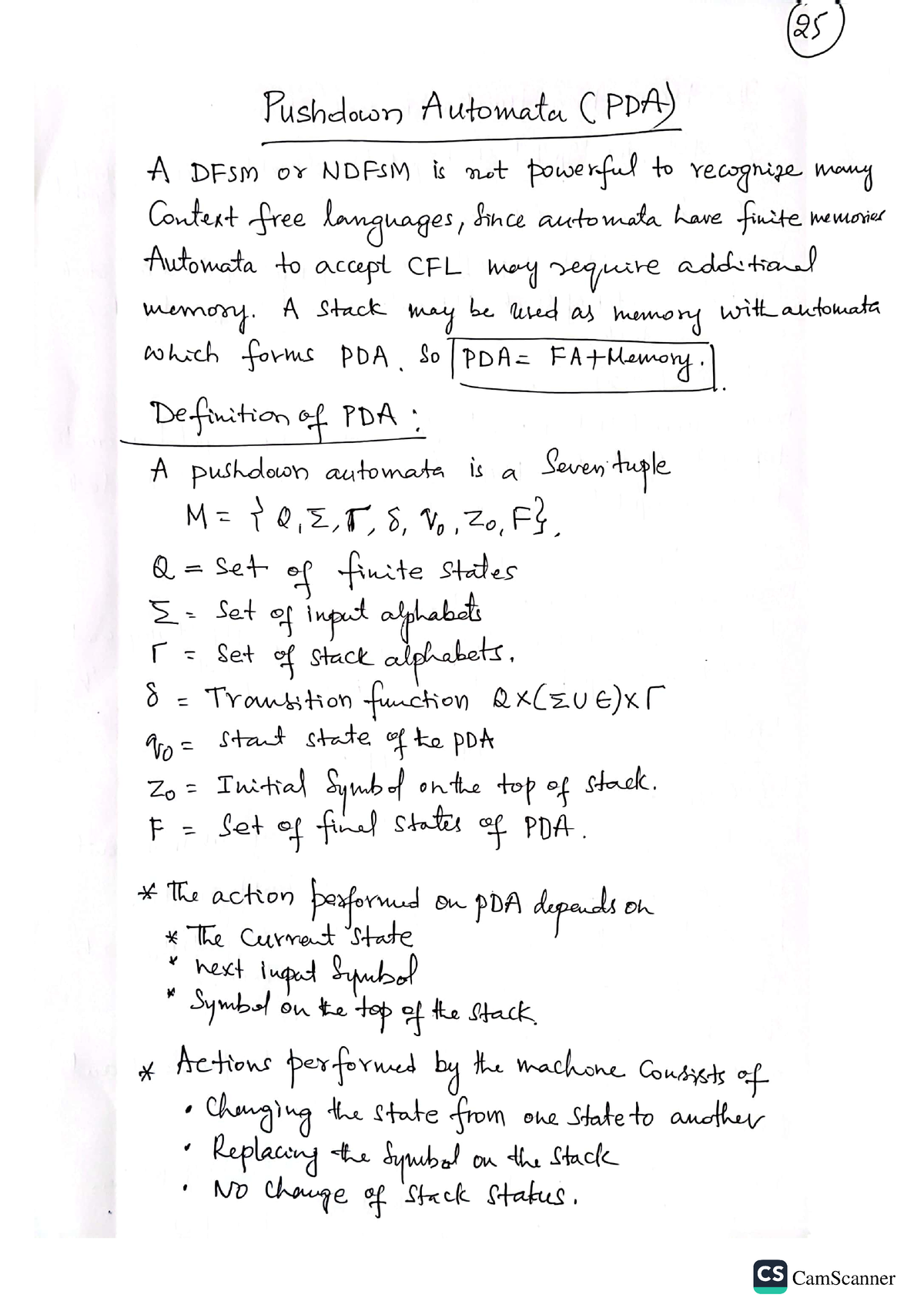 M3- PDA And Normal Forms - Part B - Automata Theory And Computability ...