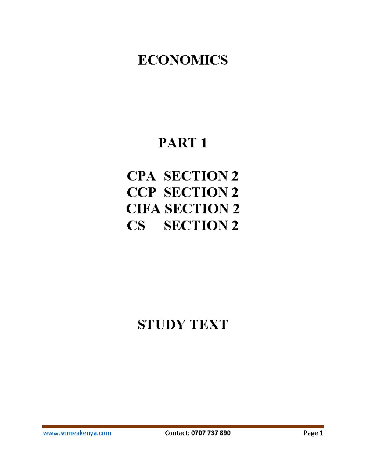 Economics CPA practice materials ECONOMICS PART 1 CPA SECTION 2