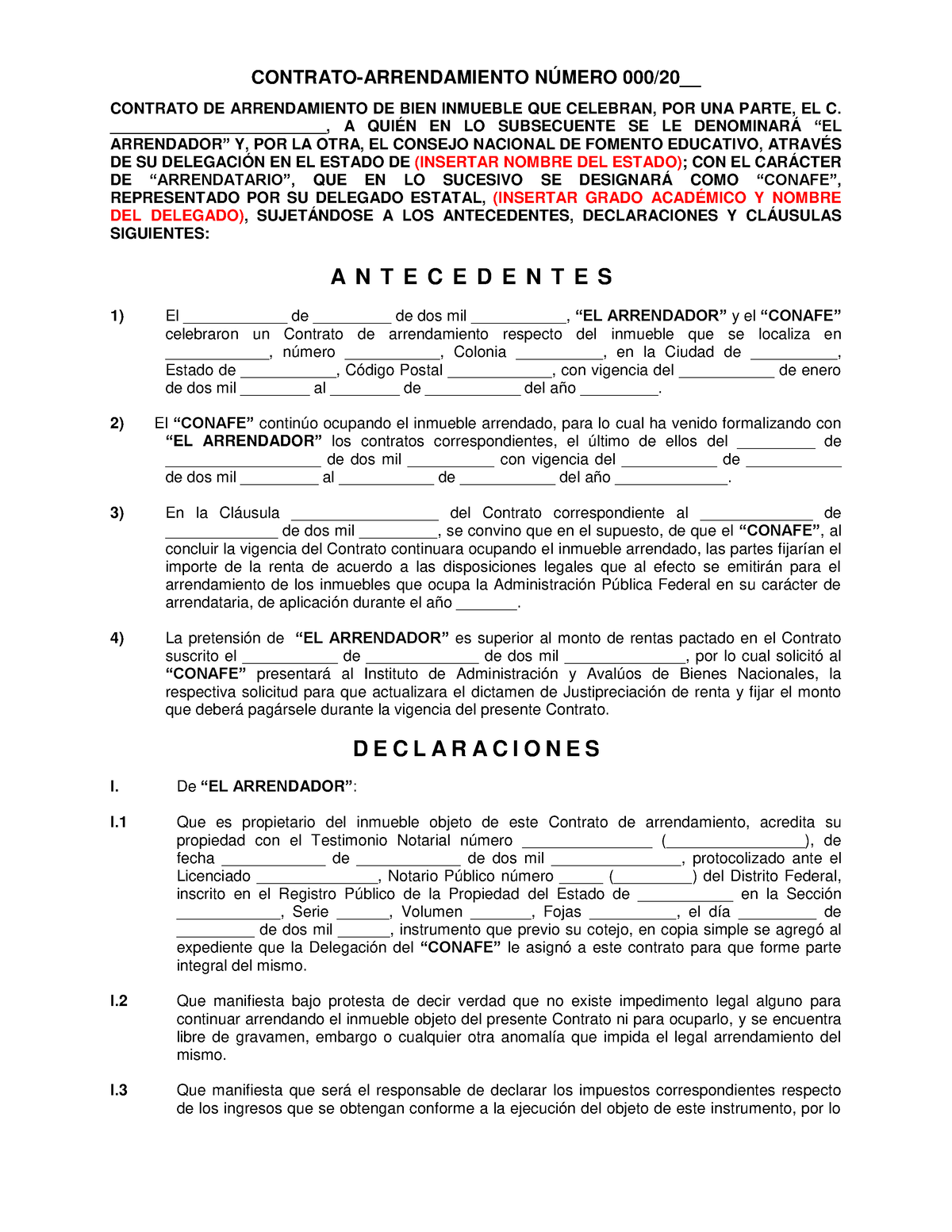 Contrato Arrendamiento Contrato Arrendamiento NÚmero 00020 Contrato De Arrendamiento De 2925