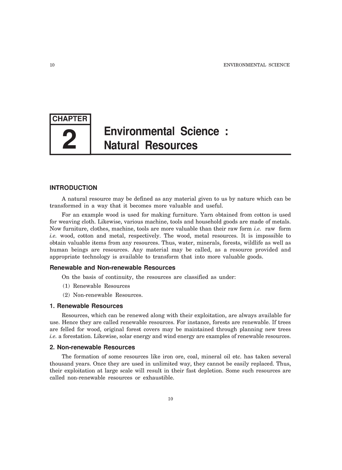 environmental science chapter 2 critical thinking