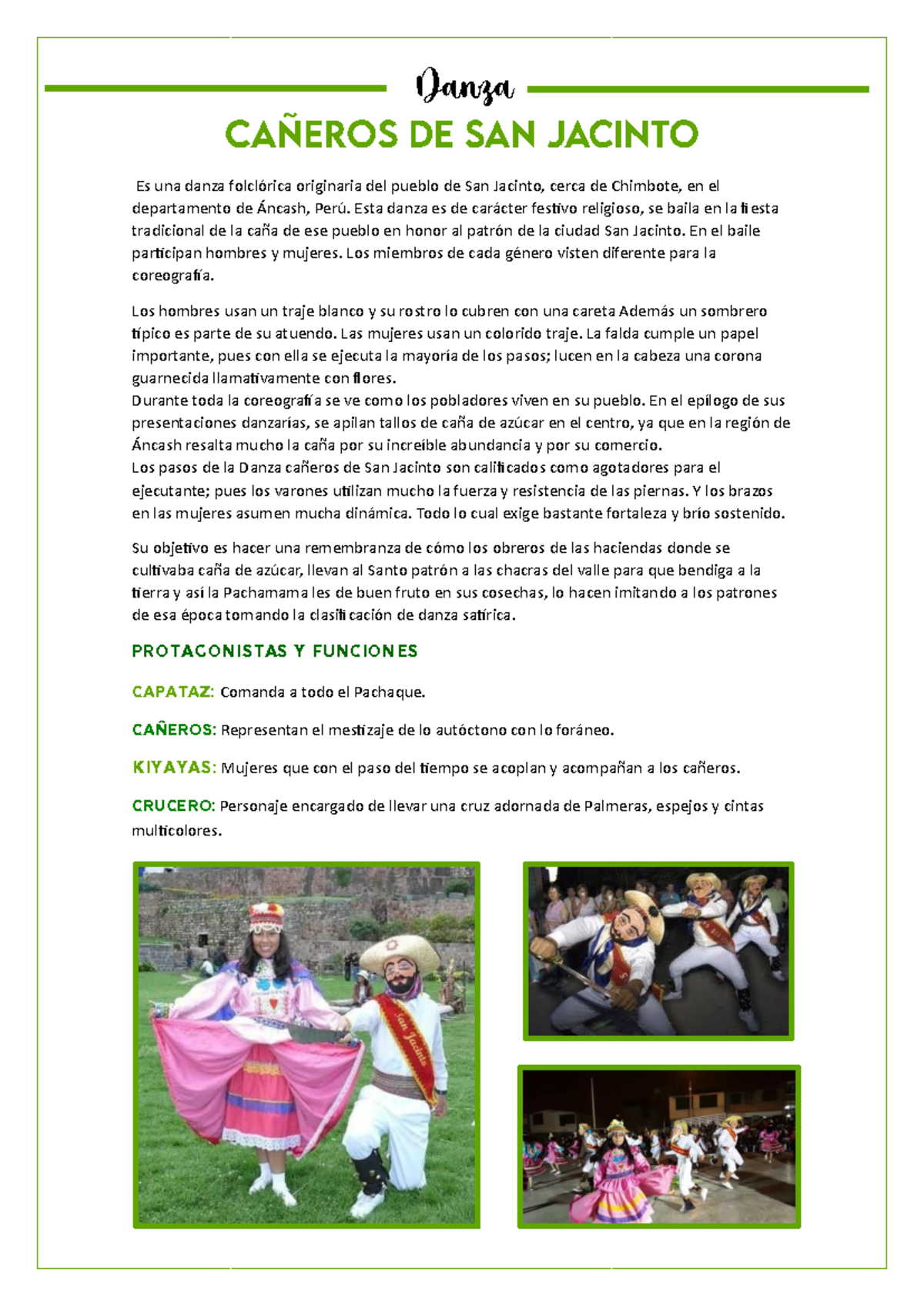 Cañeros de San Jacinto 1 - Es una danza folclórica originaria del ...
