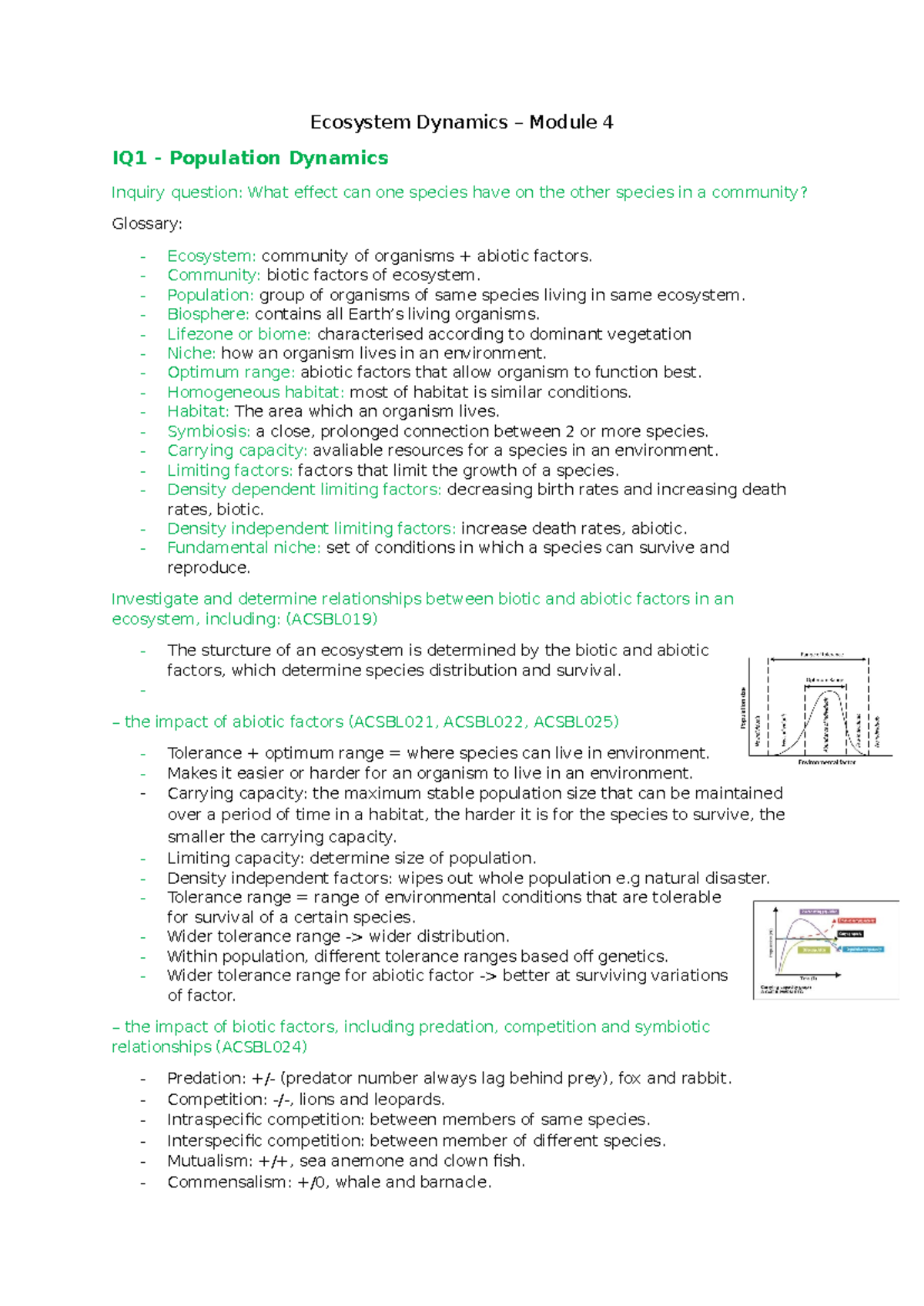 Module 4 Ecosystem Dynamics Ecosystem Dynamics Module 4 Iq1