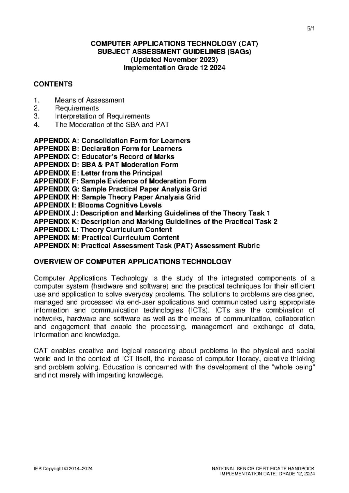 5. Computer Applications Technology 2024 (Updated Nov 23) - IEB ...