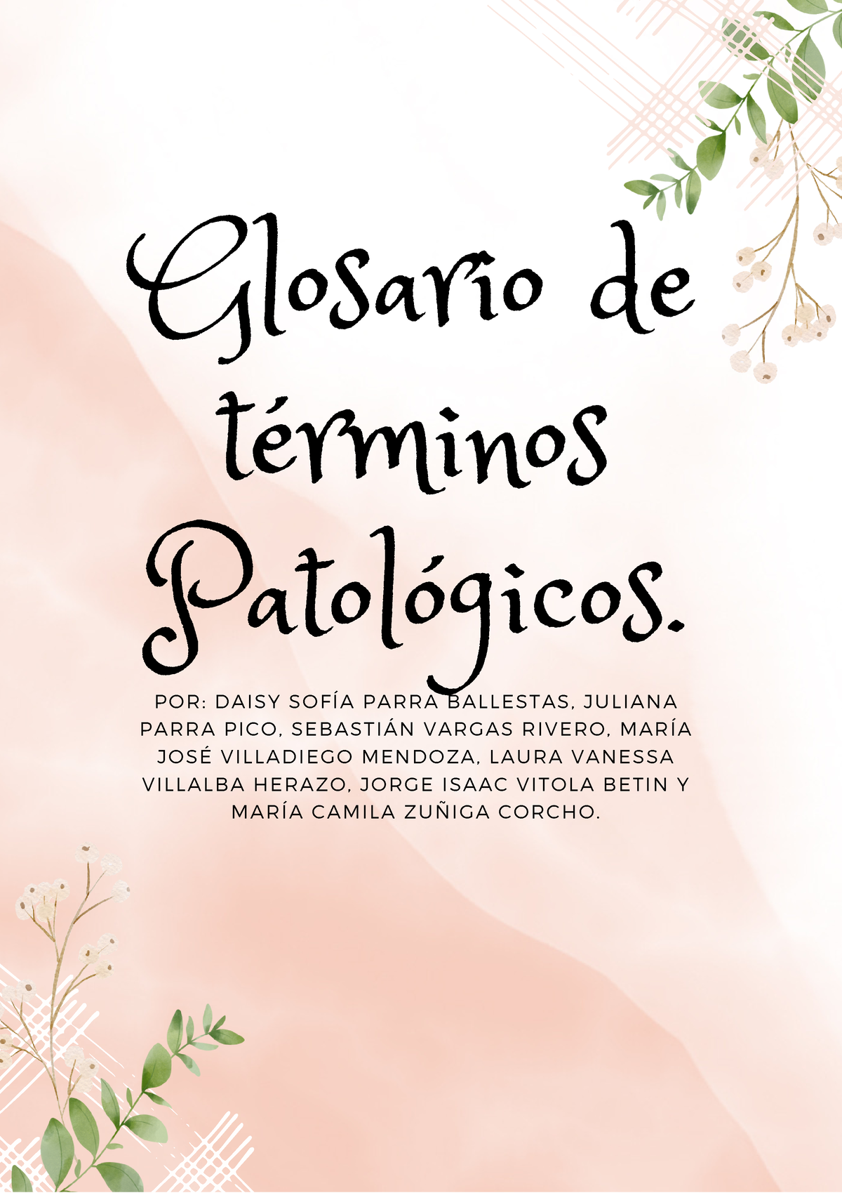 Glosario DE Términos Patológicos - Glosario De Términos Patológicos. P ...