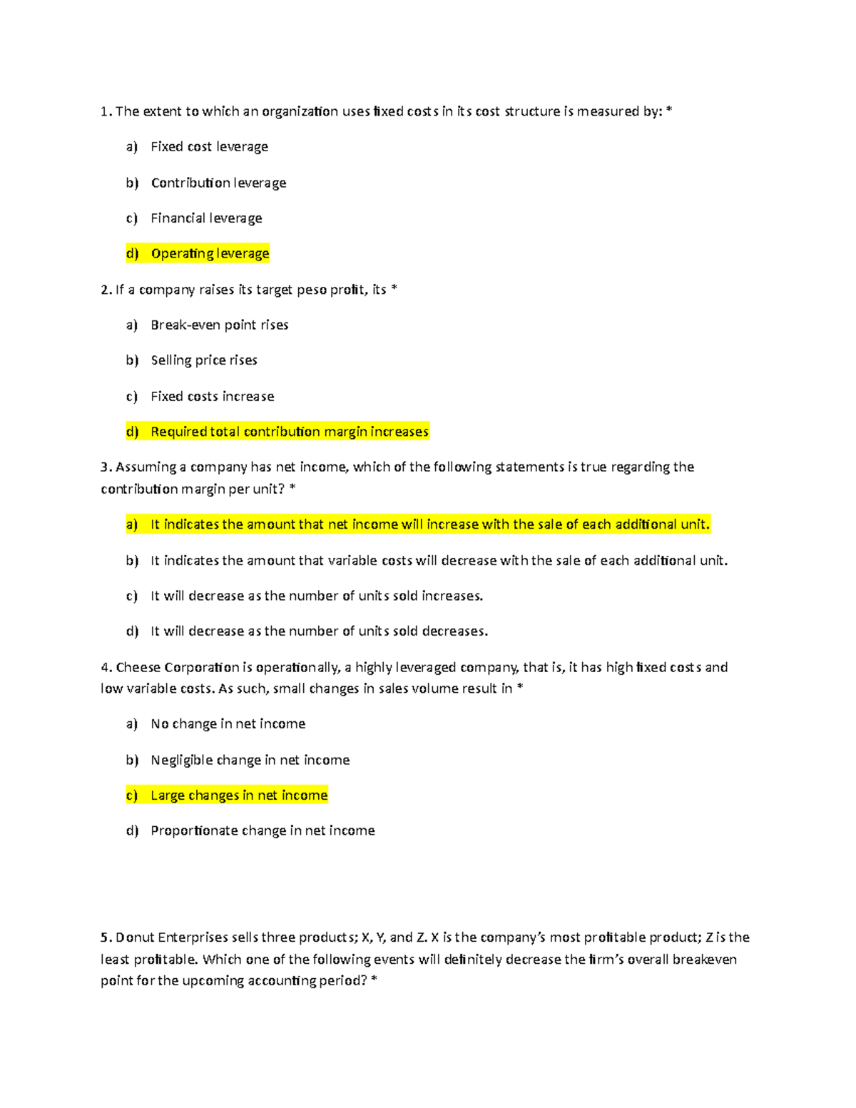 ME - Theories - The extent to which an organization uses fixed costs in ...