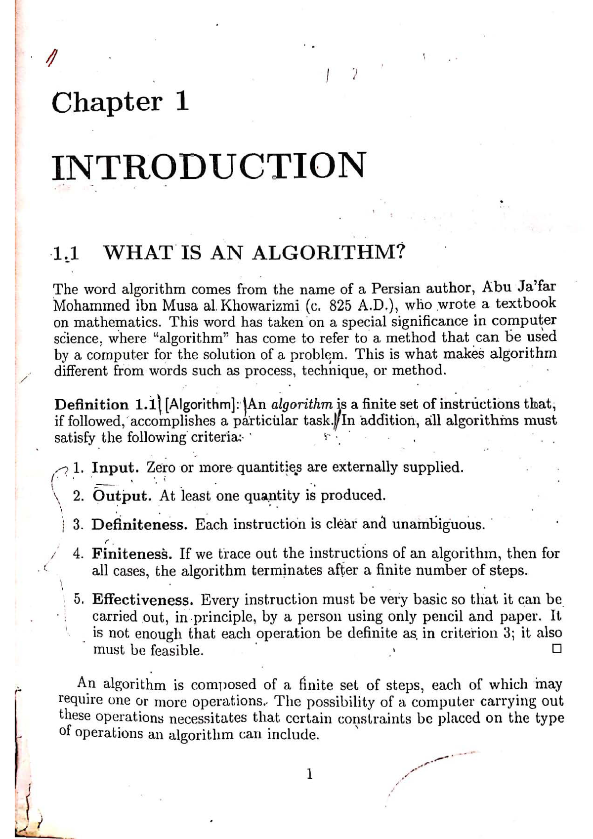 Algorithm Notes - / Chapter 1 INTRODUCTION -1~1 WHAT. IS AN ALGORITHM ...