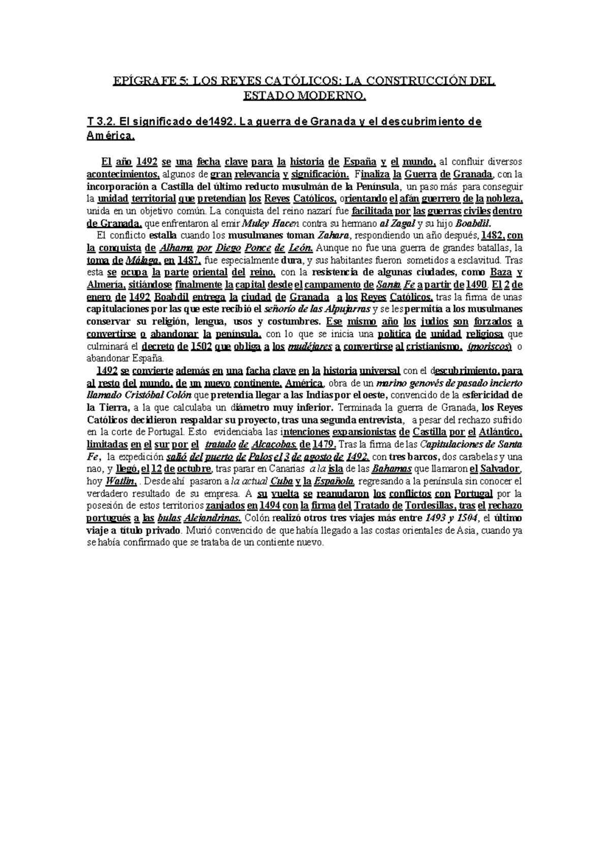 3 2 El Significado De1492 La Guerra De Granada Y El Descubrimiento De America Epigrafe 5 Studocu