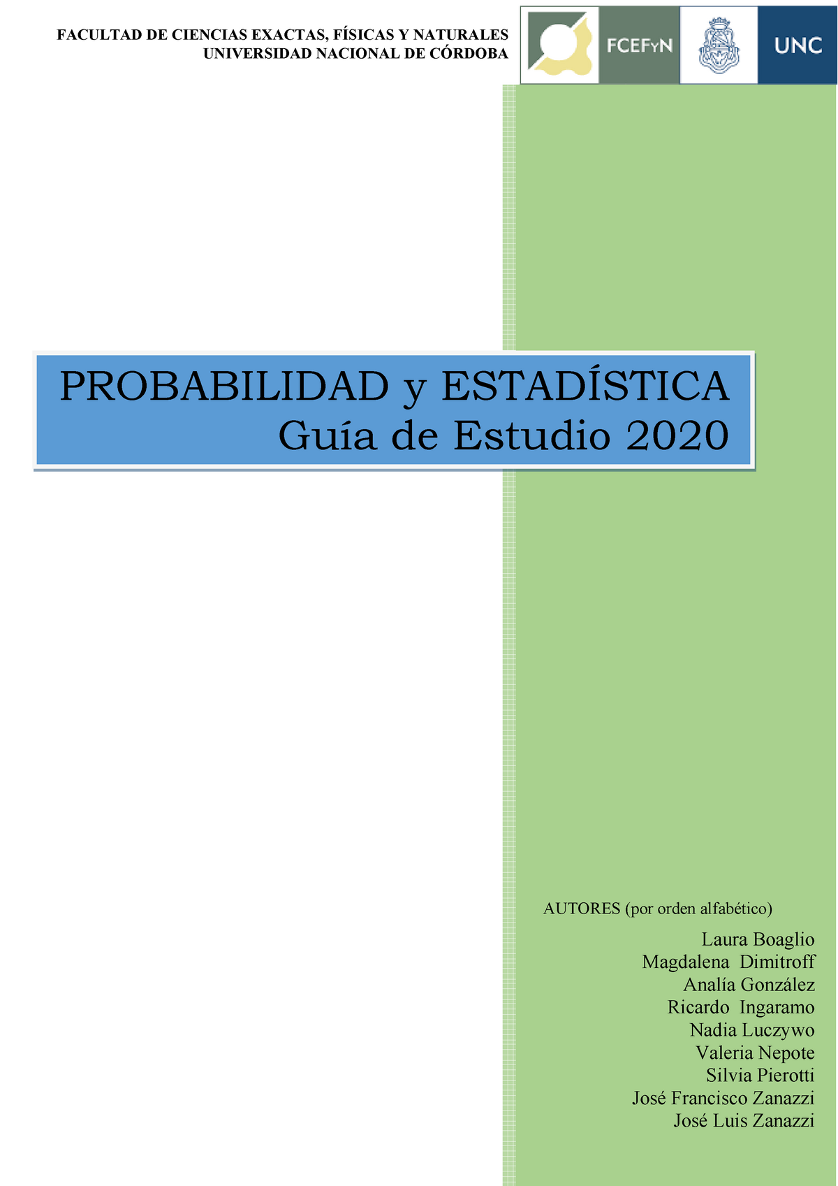 Guia PYES 2020 1er Semestre En La Fórmula De Datos Estadísticos Para Indicar El Número De Datos ...