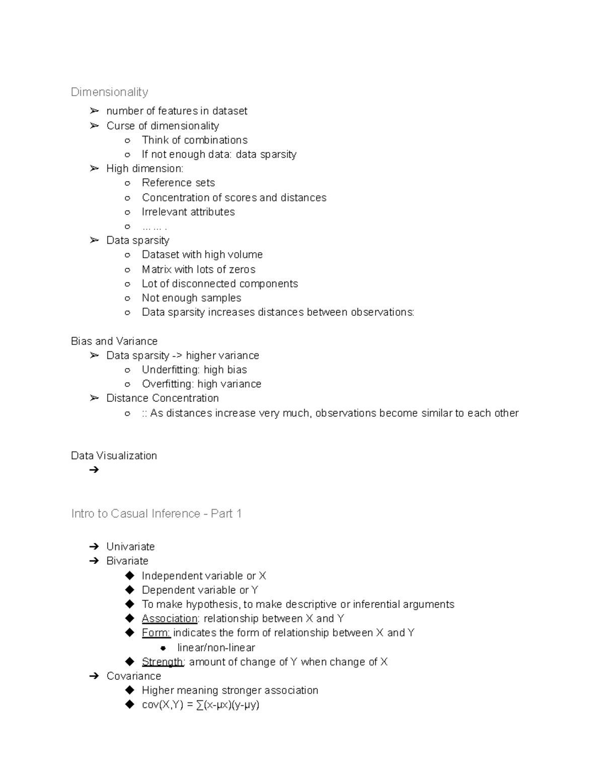 CSC240 - Data mining techniques - Dimensionality number of features in ...