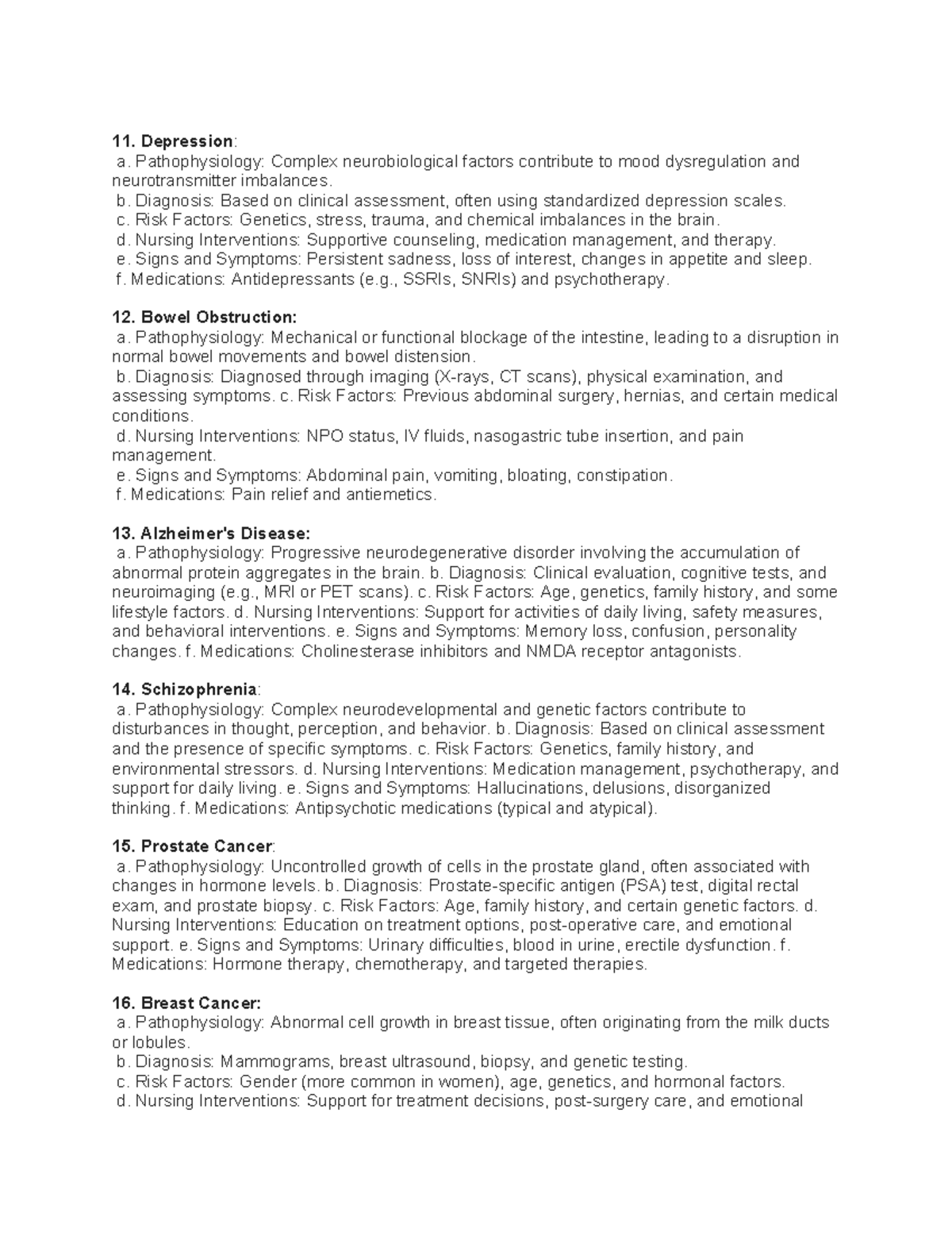 Disease for pathology #2 - Depression: a. Pathophysiology: Complex ...