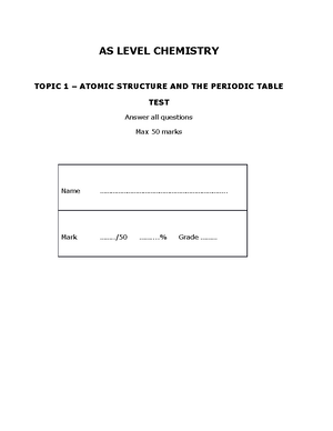 Topic 3 assessment booklet - Topic 3 Assessment Booklet Marks = 155 ...