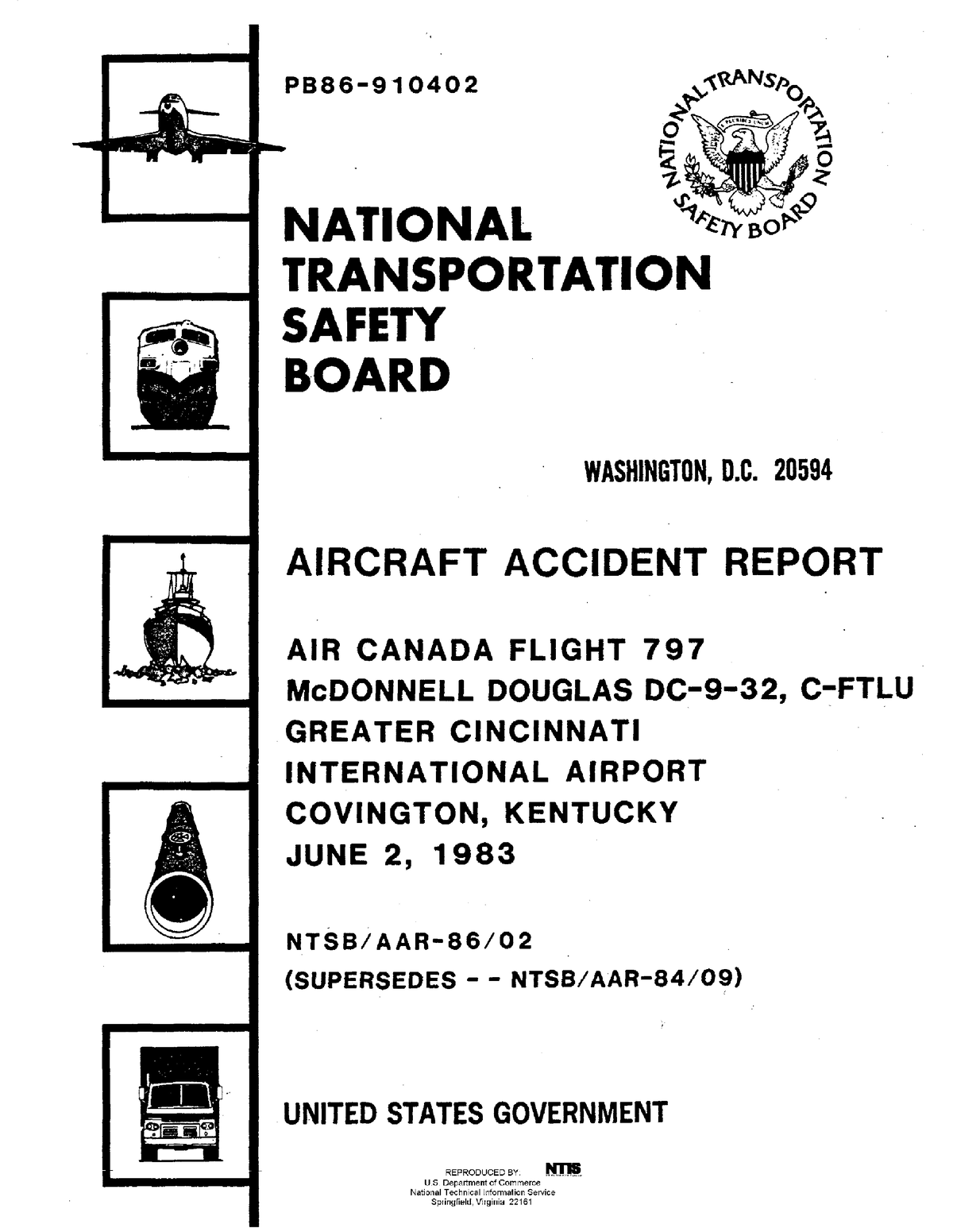 AAR8602 - ACCIDENTE AEREO, CASO PRACTICO, INFORME FAA - PB86- NATIONAL ...