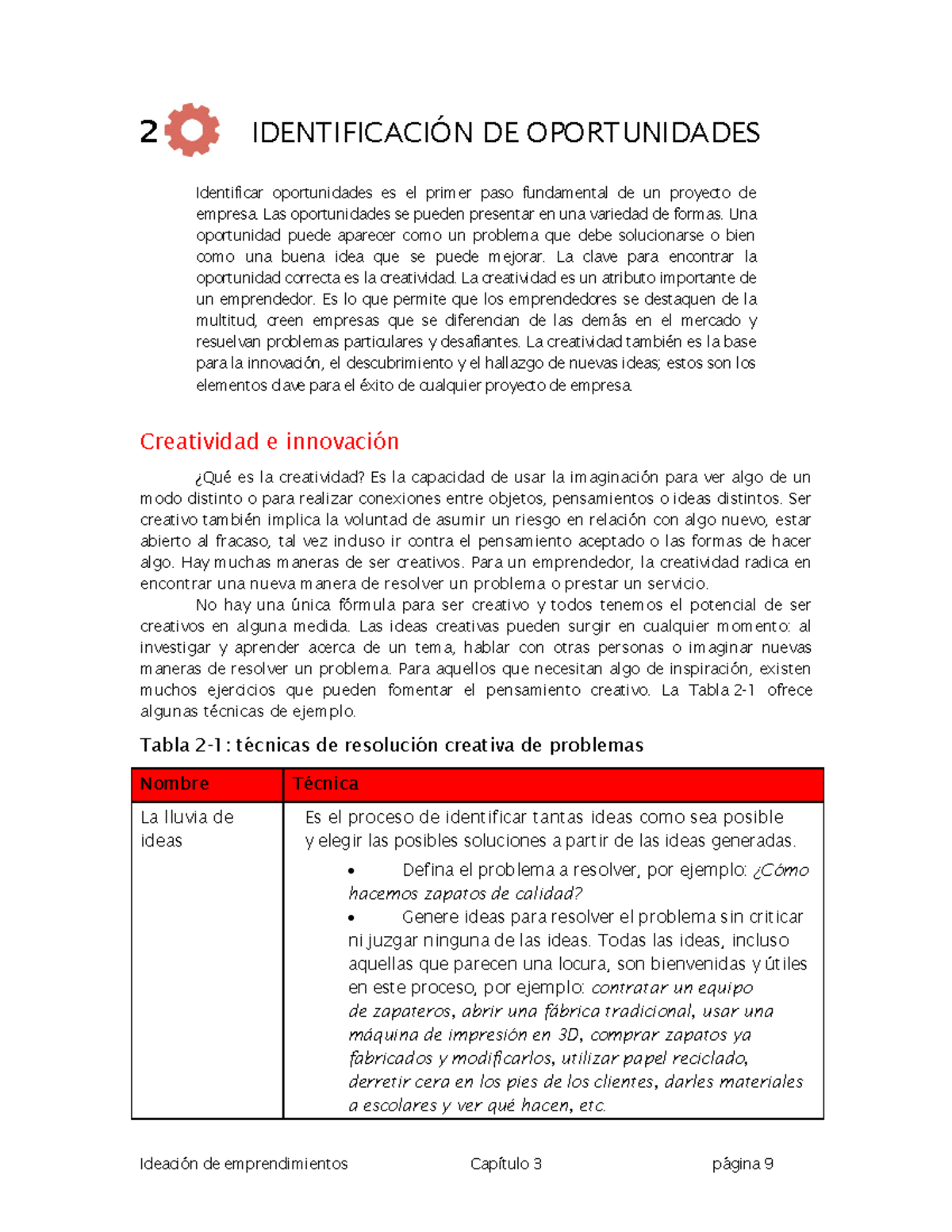 Lectura . Metodos par identificar oportunidades 2 IDENTIFICACIÓN DE