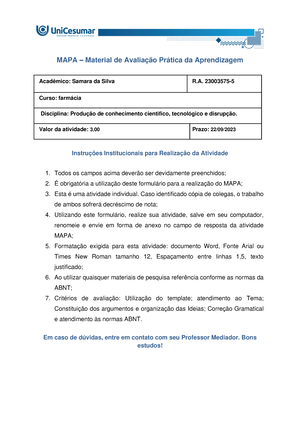 Solved Contexto Do Tema Escolhido Na Rea De Fisioterapia Escreva Em Dois Produ O Do