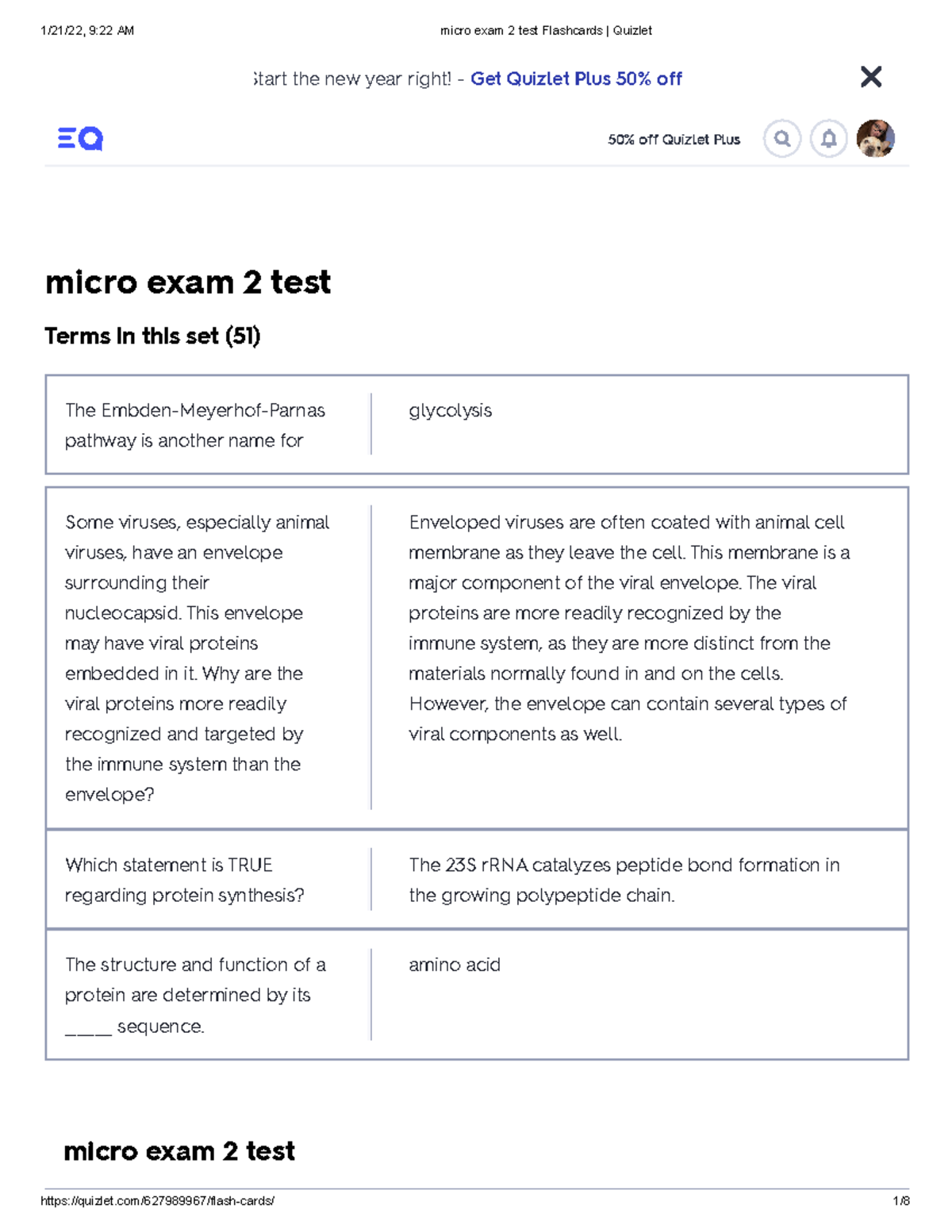 Micro exams test Flashcards - Start the new year right! - Get Quizlet Plus  50% off 50% off Quizlet - StuDocu