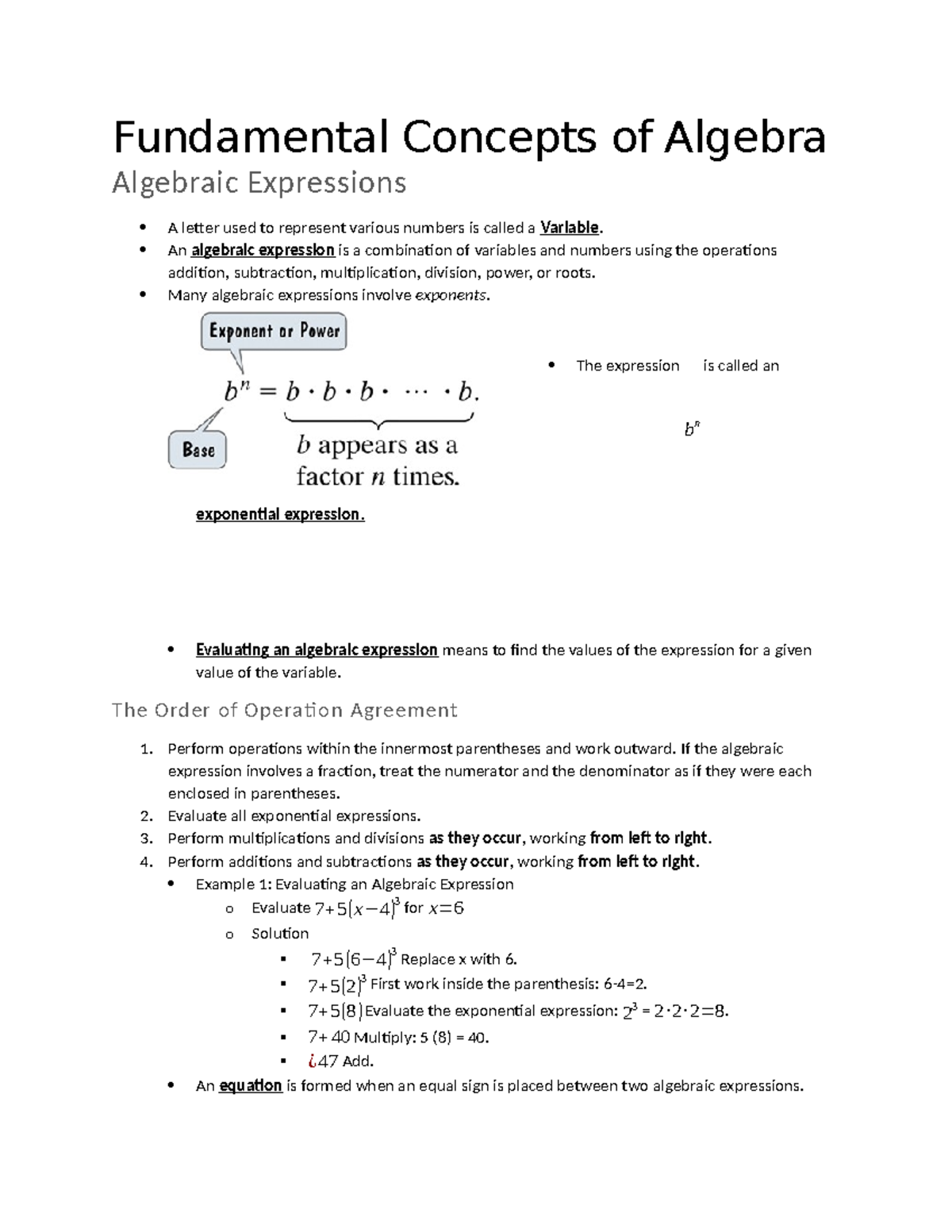 Fundamental concepts of algebra fundamental concepts of algebra