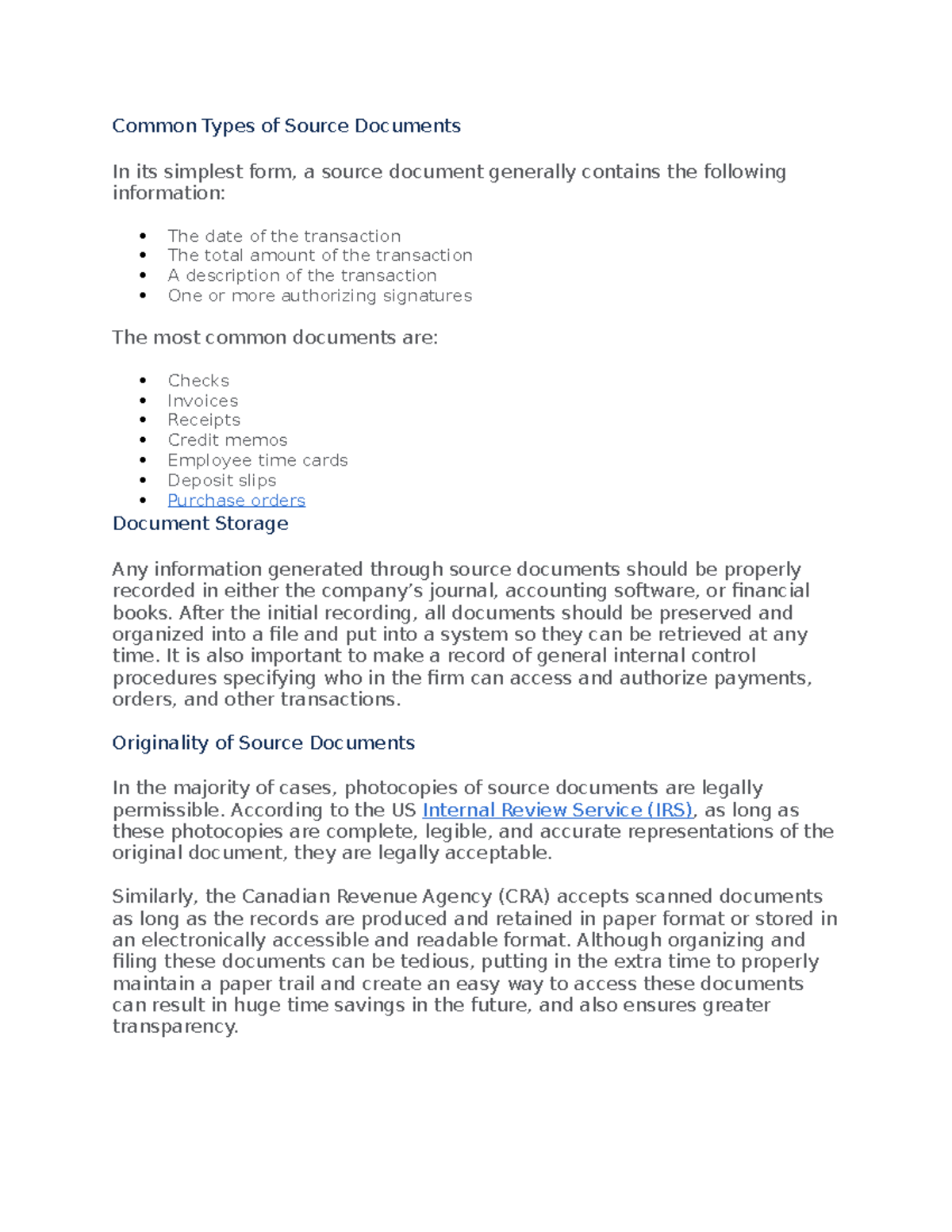 Accounting FILE - Common Types Of Source Documents In Its Simplest Form ...