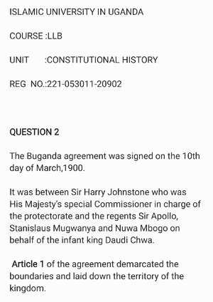 [Solved] First constitution of Uganda and its amendments ...