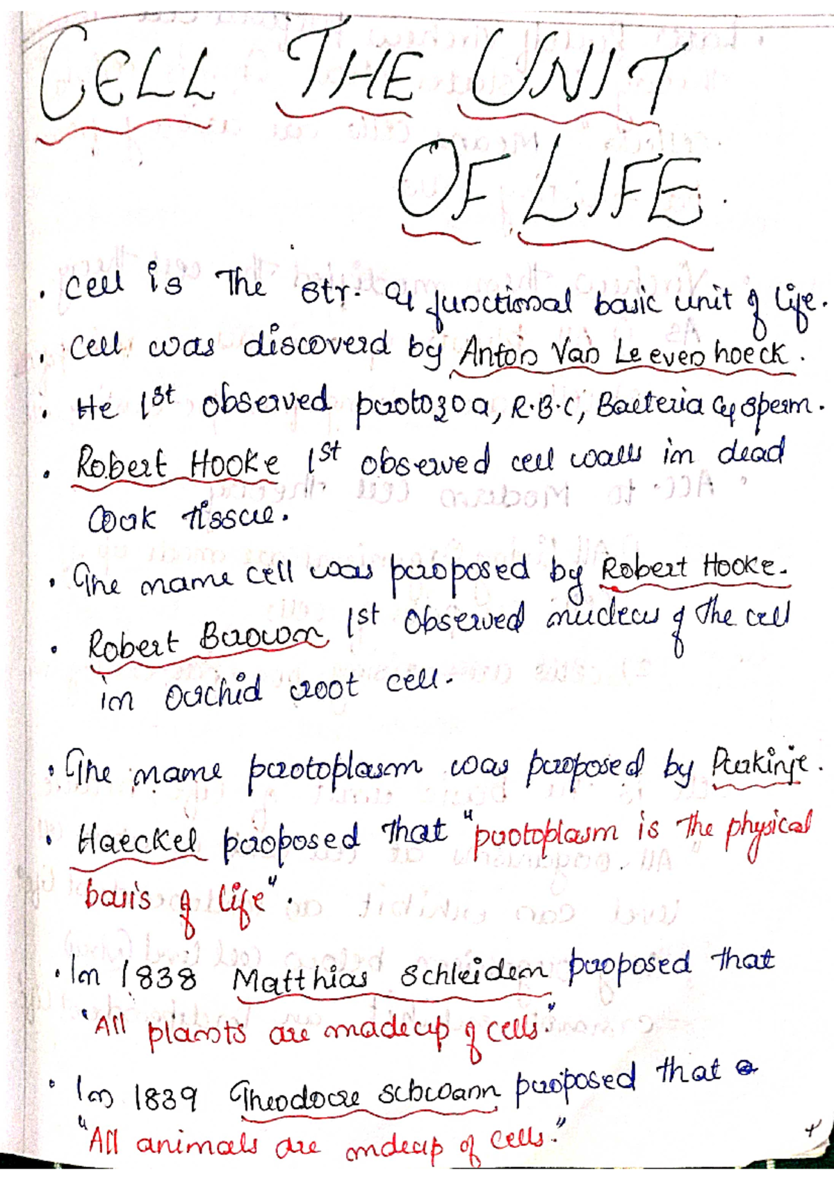 Cell - Highly recommended notes for students who are preparing for ...