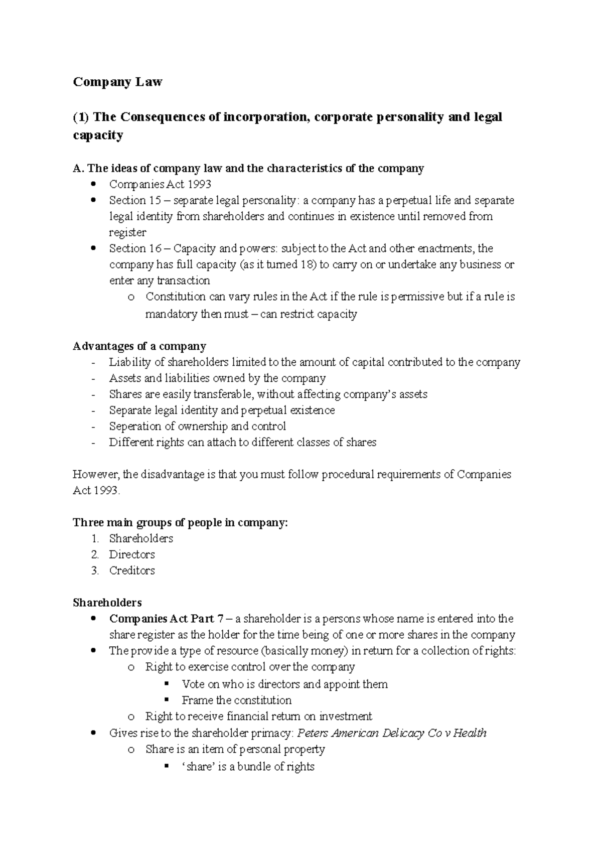 company-law-summary-notes-company-law-1-the-consequences-of