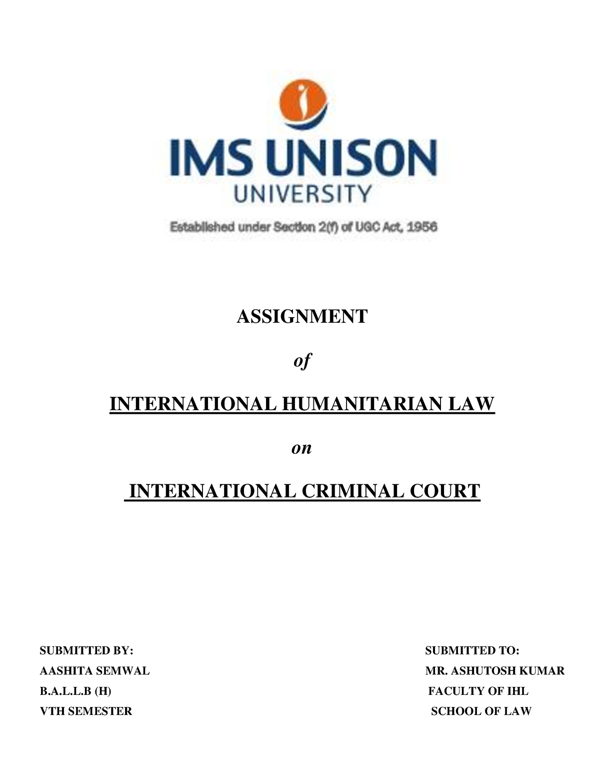 international humanitarian law assignment