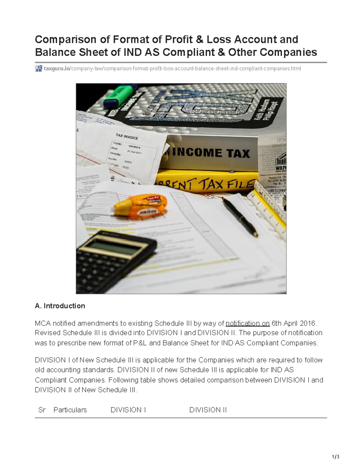 Taxguru.in-Comparison of Format of Profit Loss Account and Balance ...