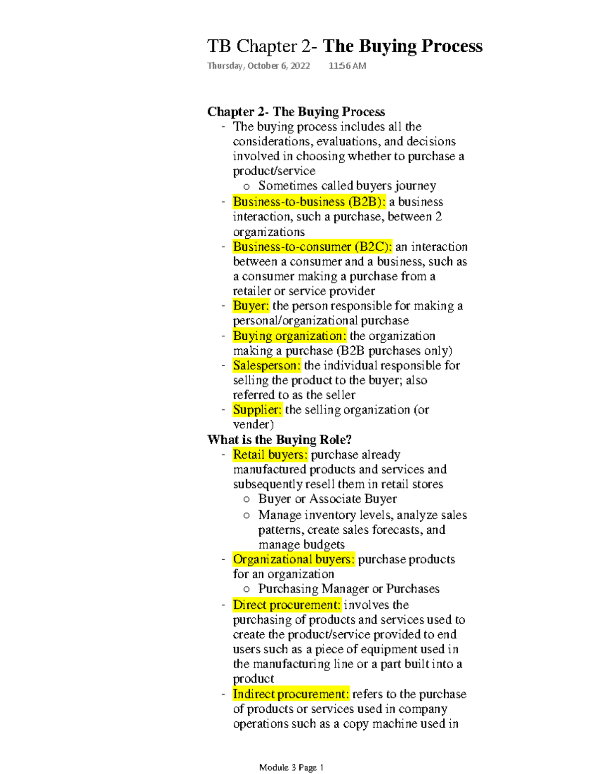 TB Chapter 2- The Buying Process - Chapter 2- The Buying Process The ...